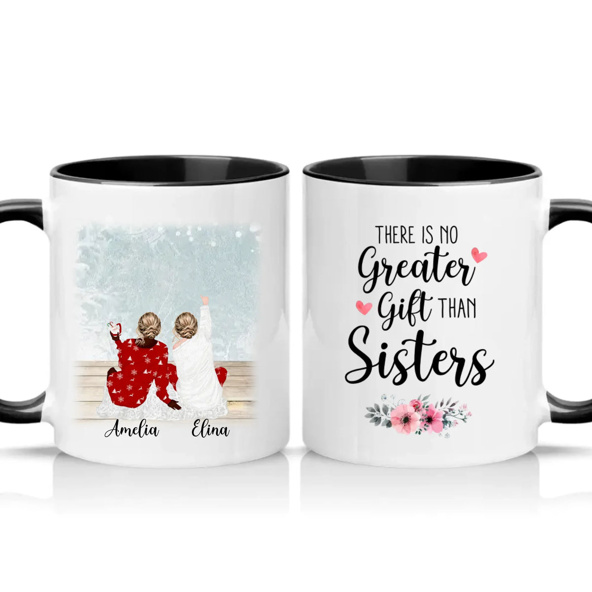 Two Tone 11oz Mug Black