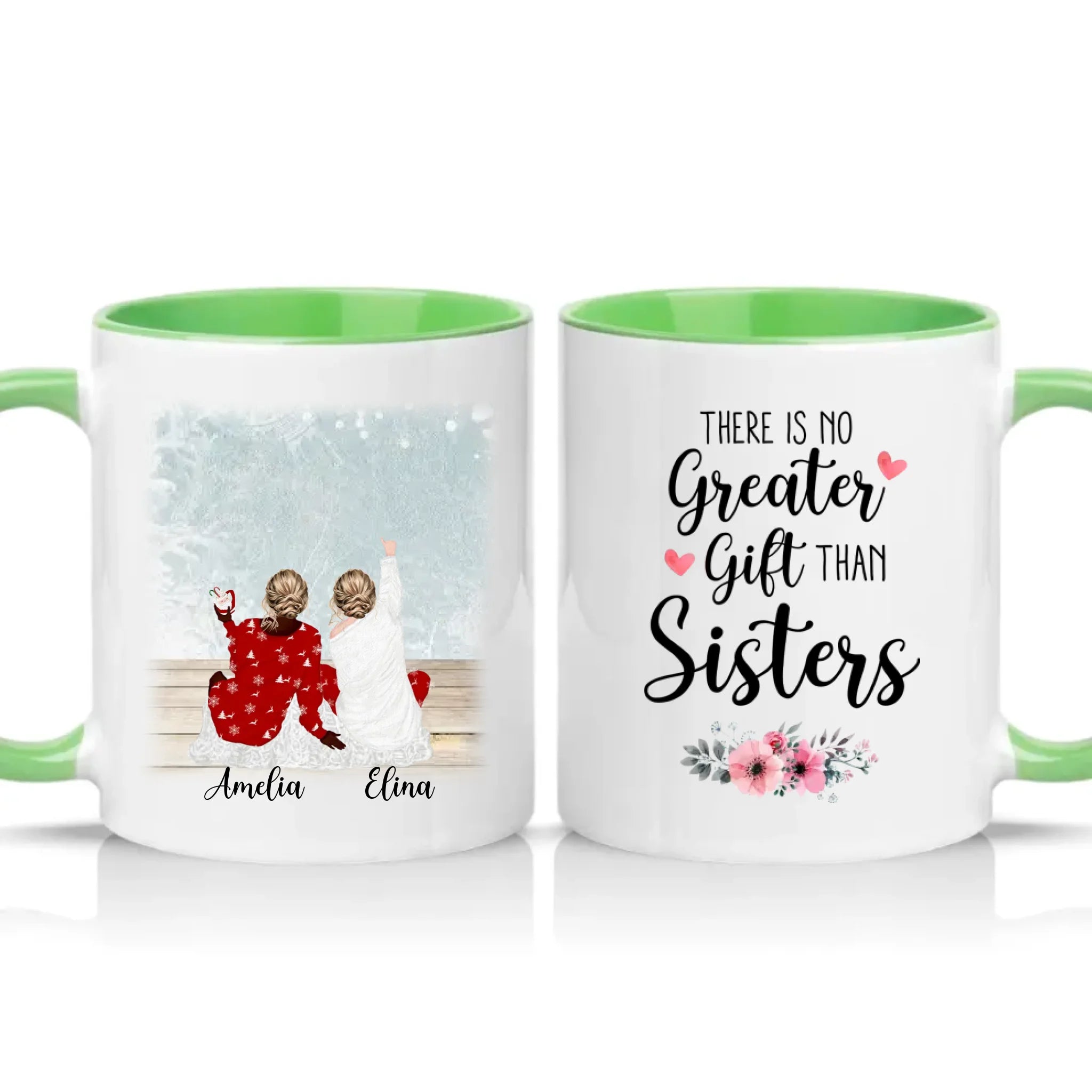 Two Tone 11oz Mug Green