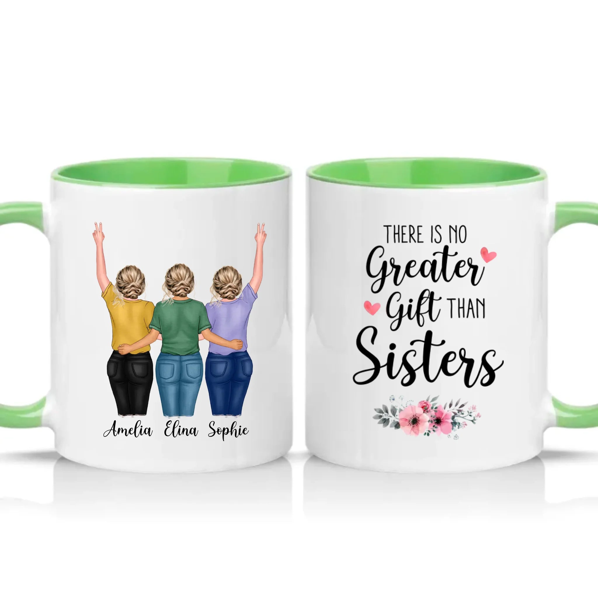 Two Tone 11oz Mug Green