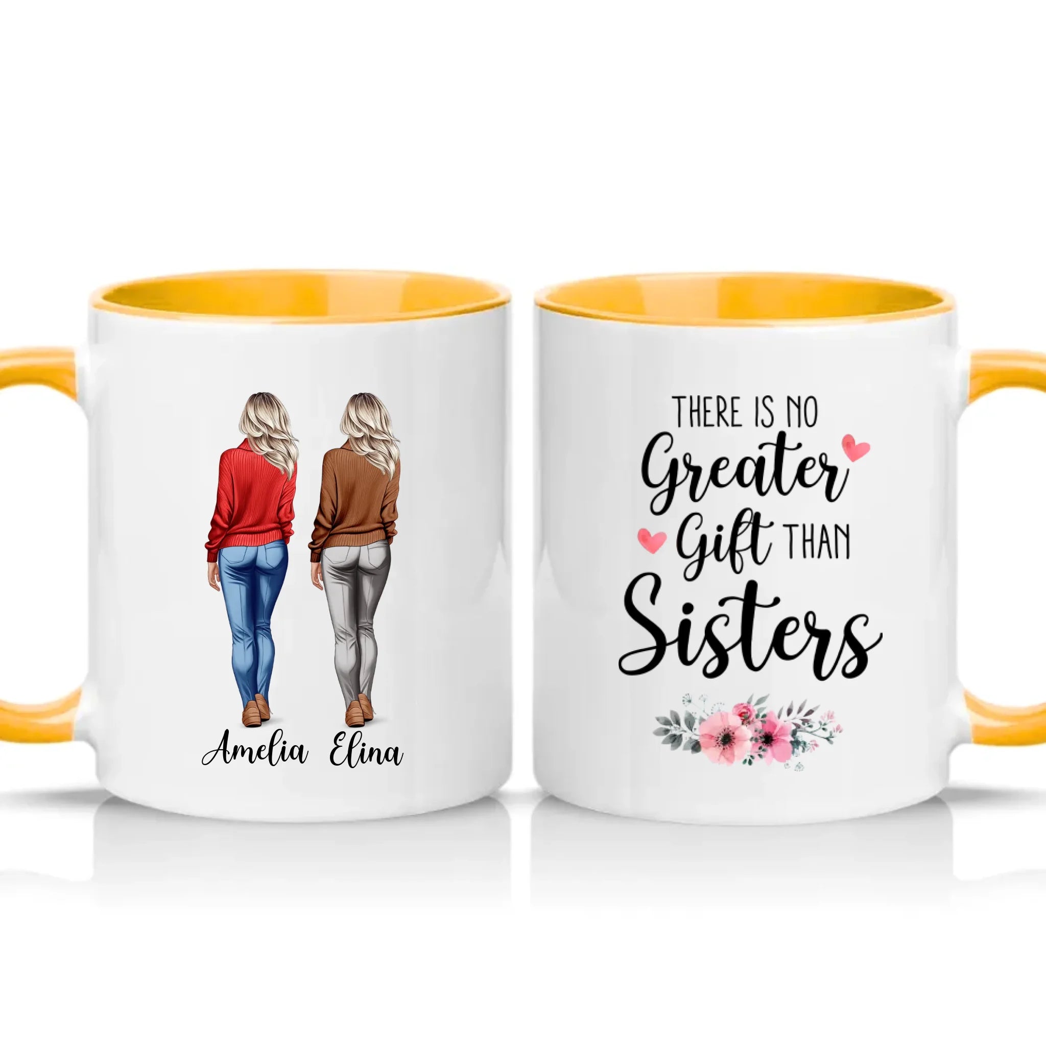 Two Tone 11oz Mug Golden Yellow