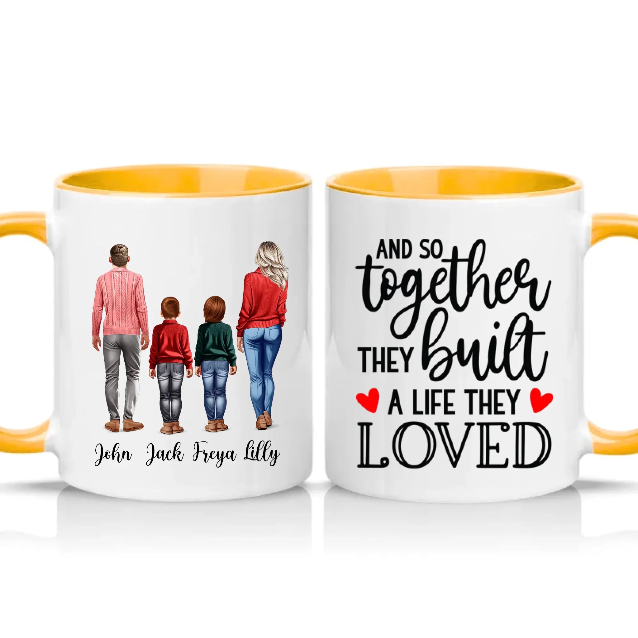 Two Tone 11oz Mug Golden Yellow