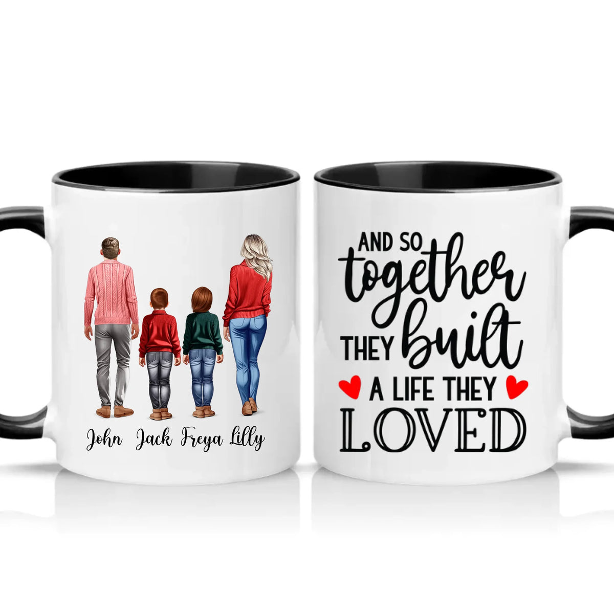 Two Tone 11oz Mug Black
