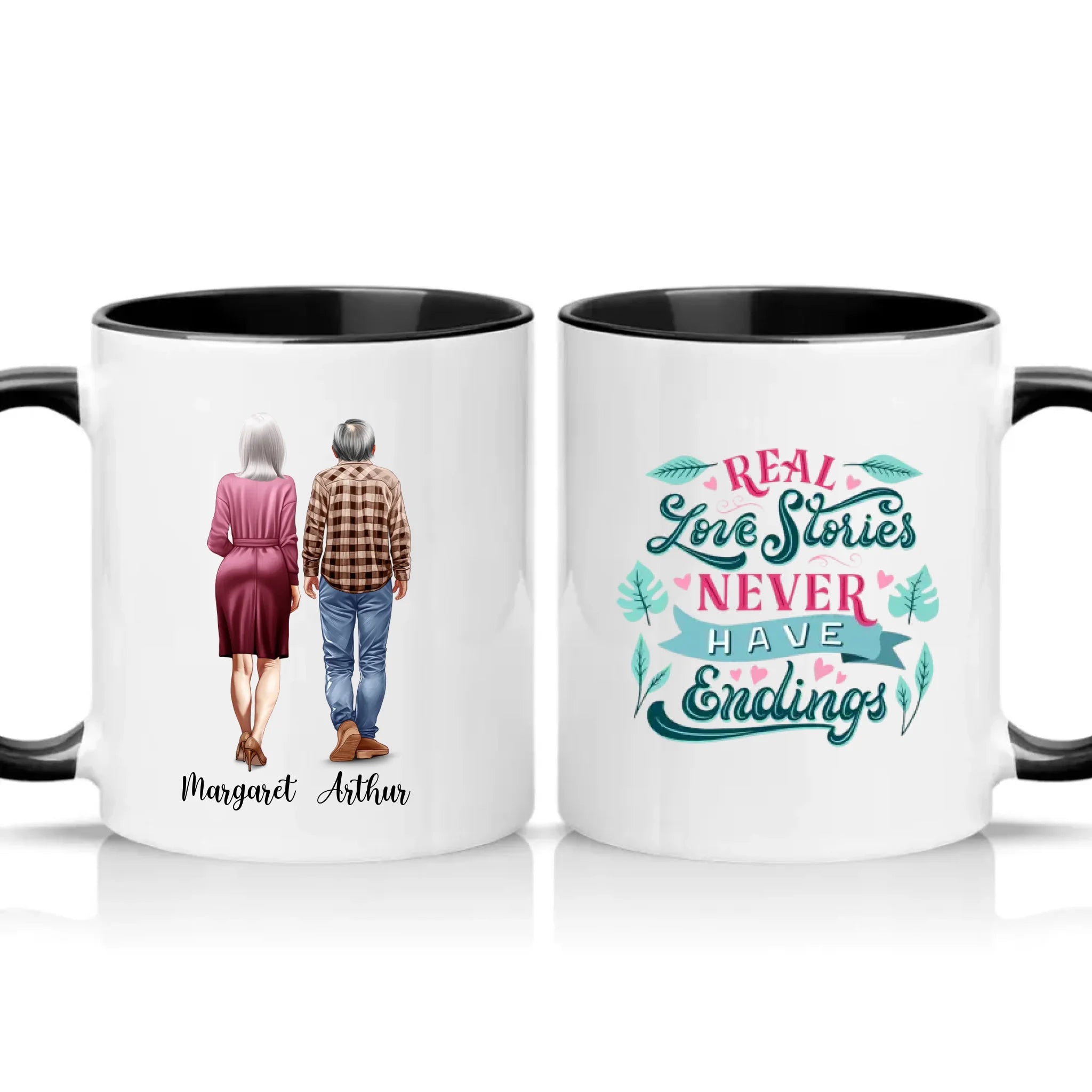 Two Tone 11oz Mug Black