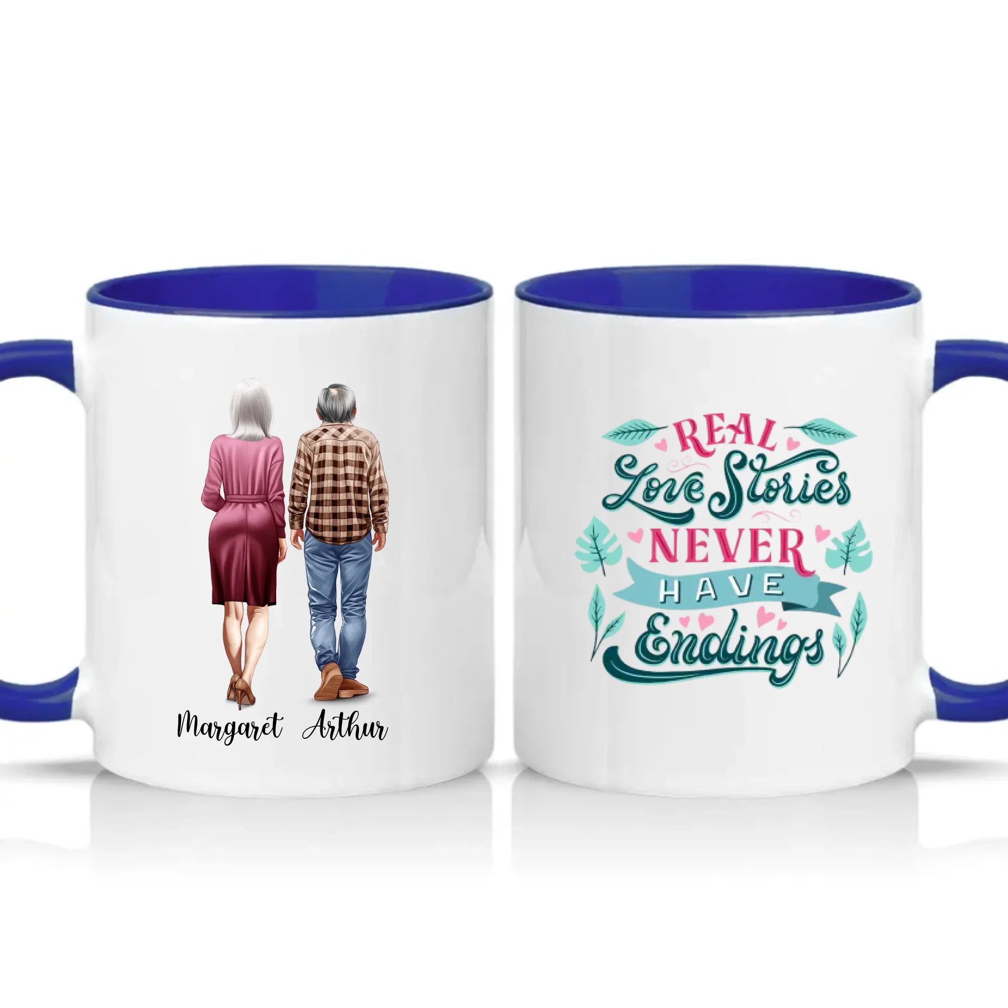 Two Tone 11oz Mug Dark Blue