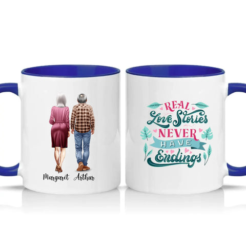 Two Tone 11oz Mug Dark Blue