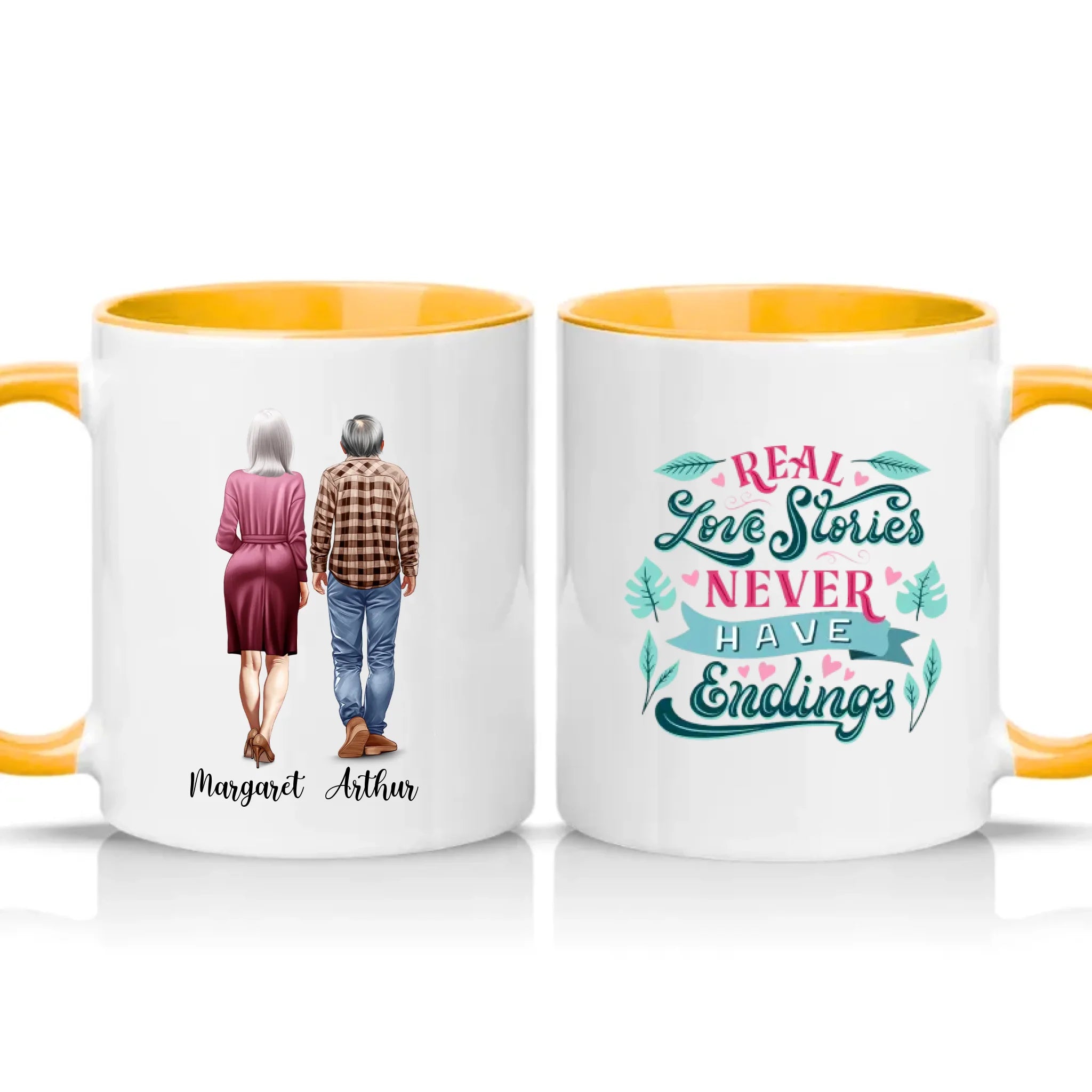 Two Tone 11oz Mug Golden Yellow
