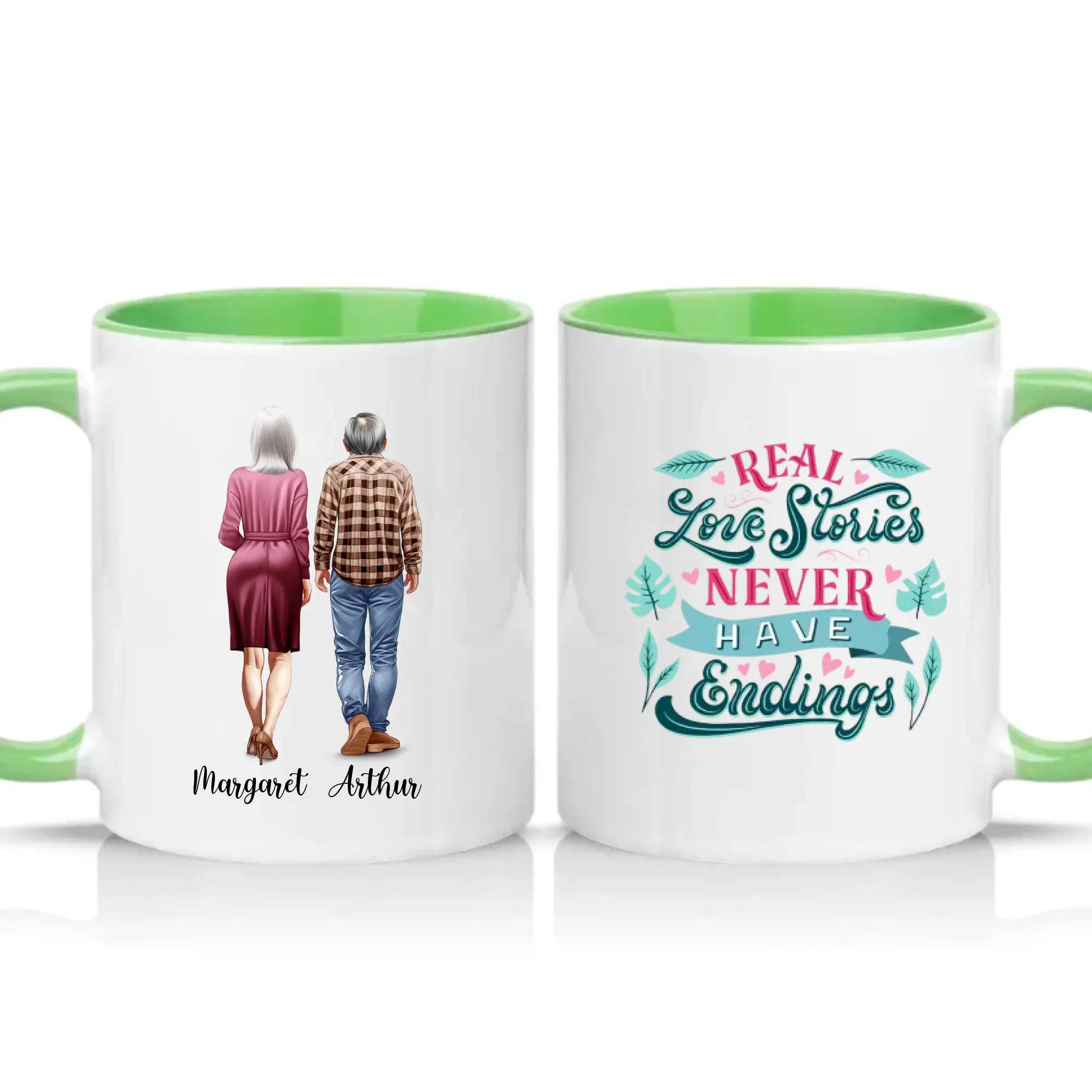 Two Tone 11oz Mug Green