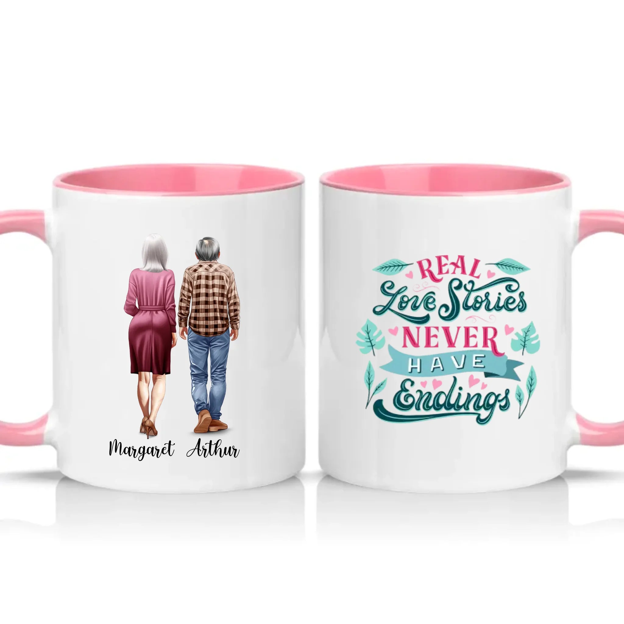 Two Tone 11oz Mug Pink