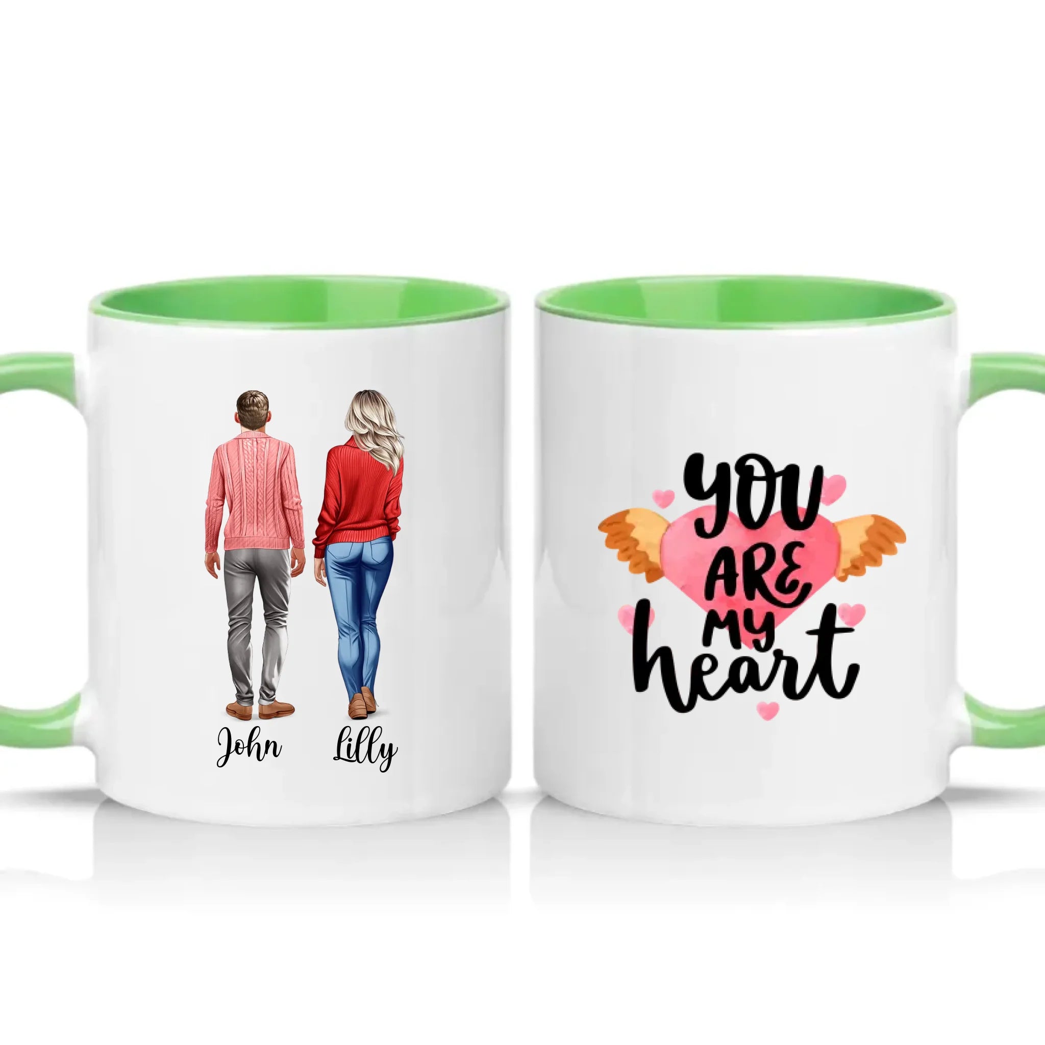 Two Tone 11oz Mug Green