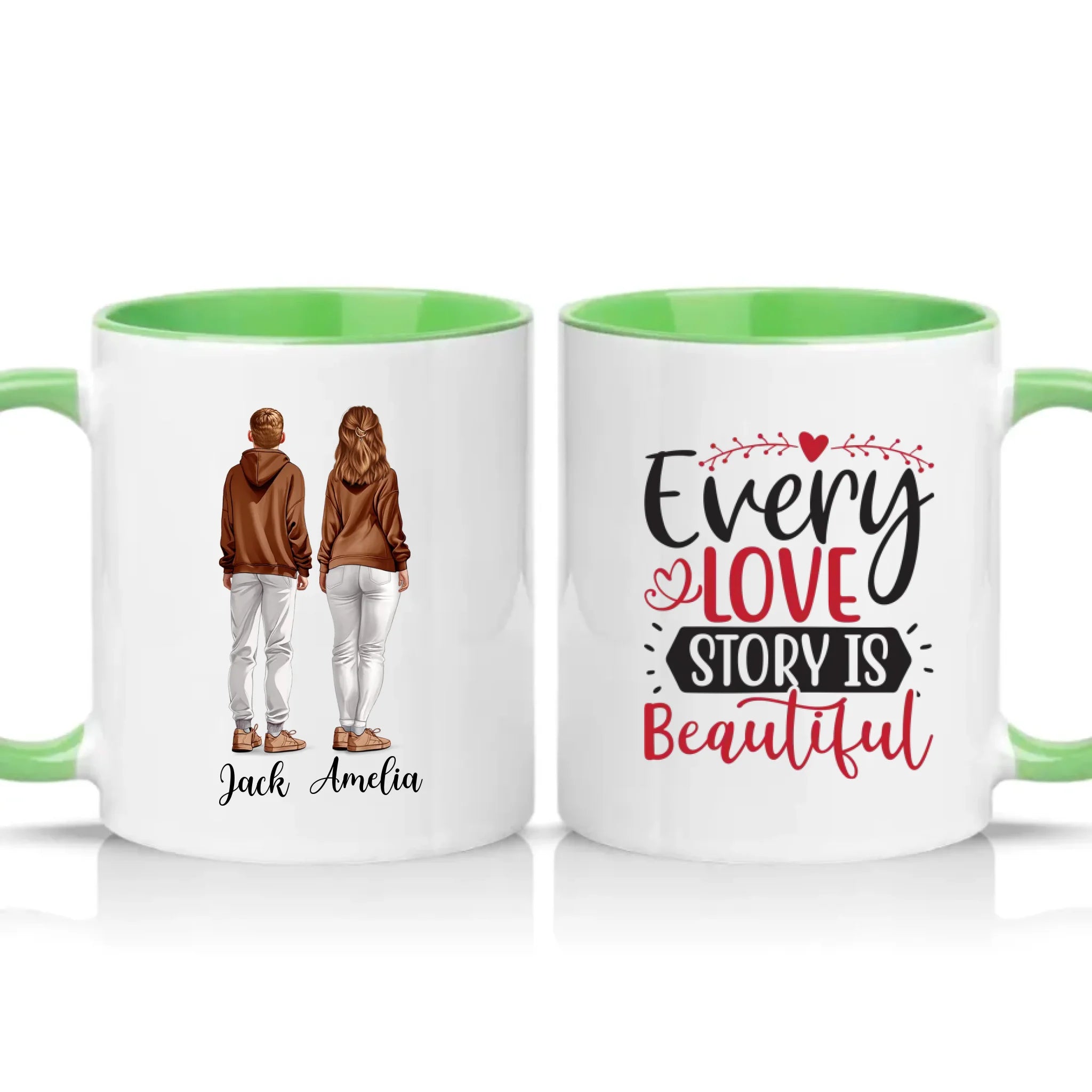 Two Tone 11oz Mug Green
