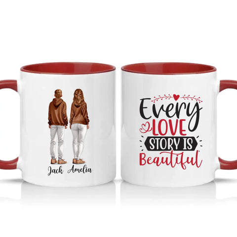 Two Tone 11oz Mug Burgundy