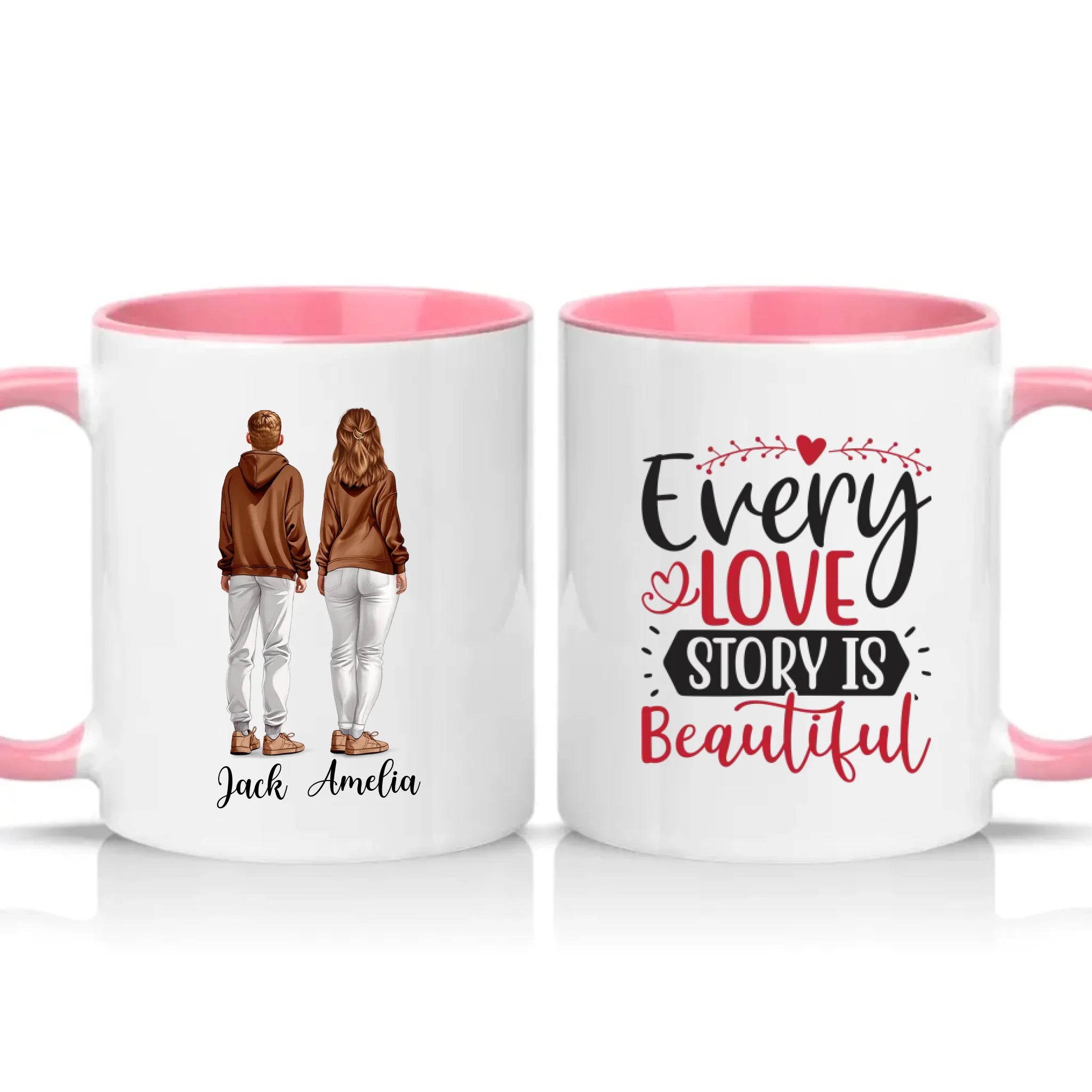 Two Tone 11oz Mug Pink