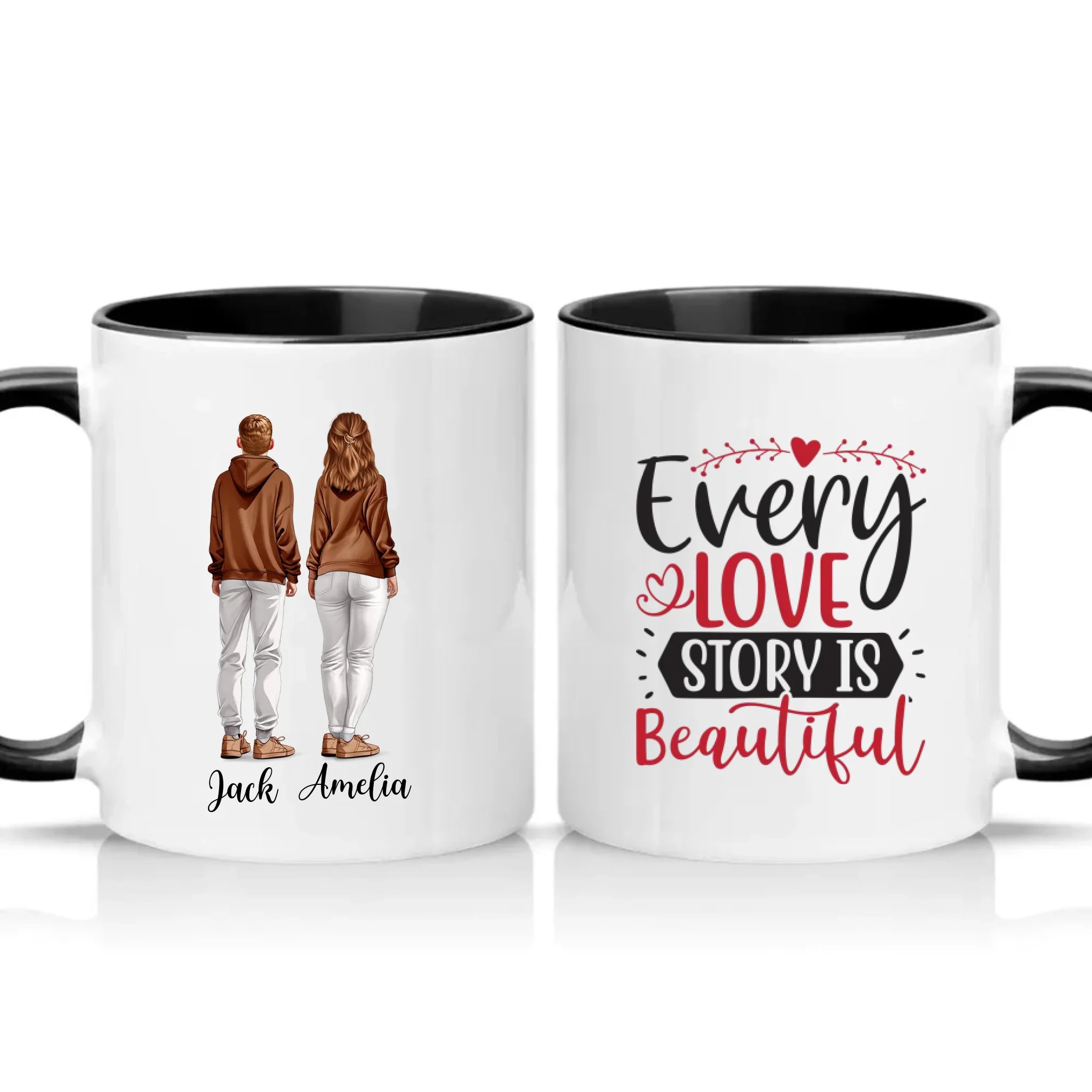 Two Tone 11oz Mug Black