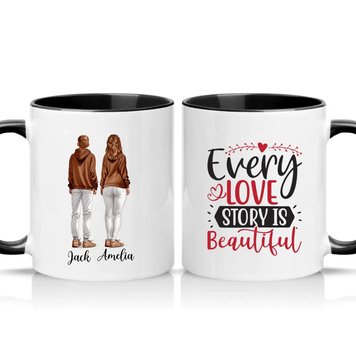 Two Tone 11oz Mug Black