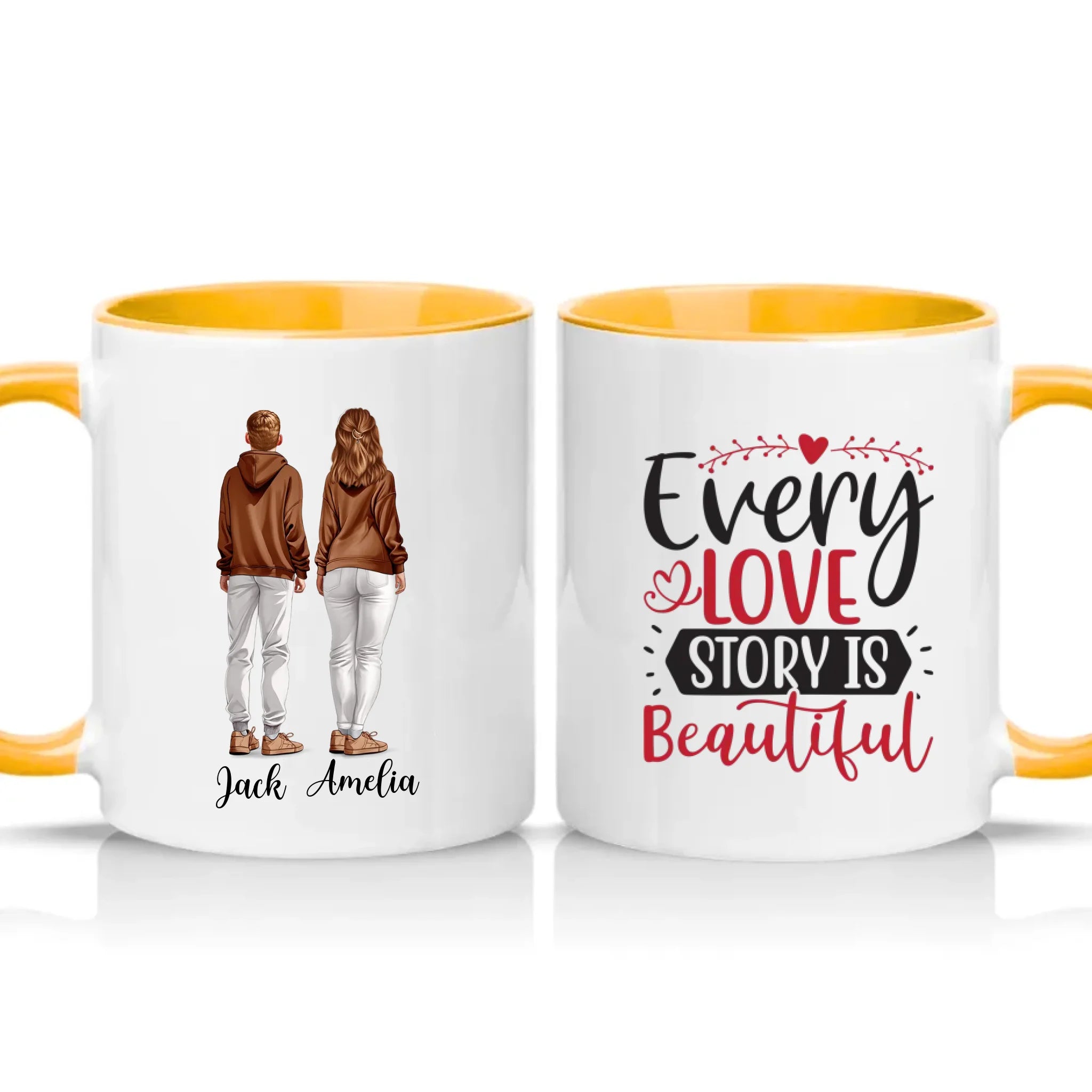 Two Tone 11oz Mug Golden Yellow