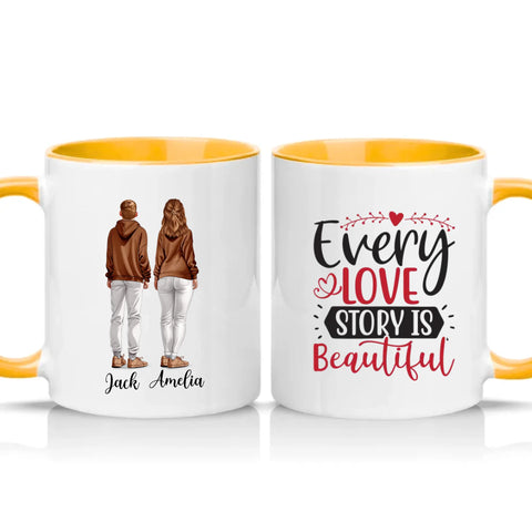 Two Tone 11oz Mug Golden Yellow