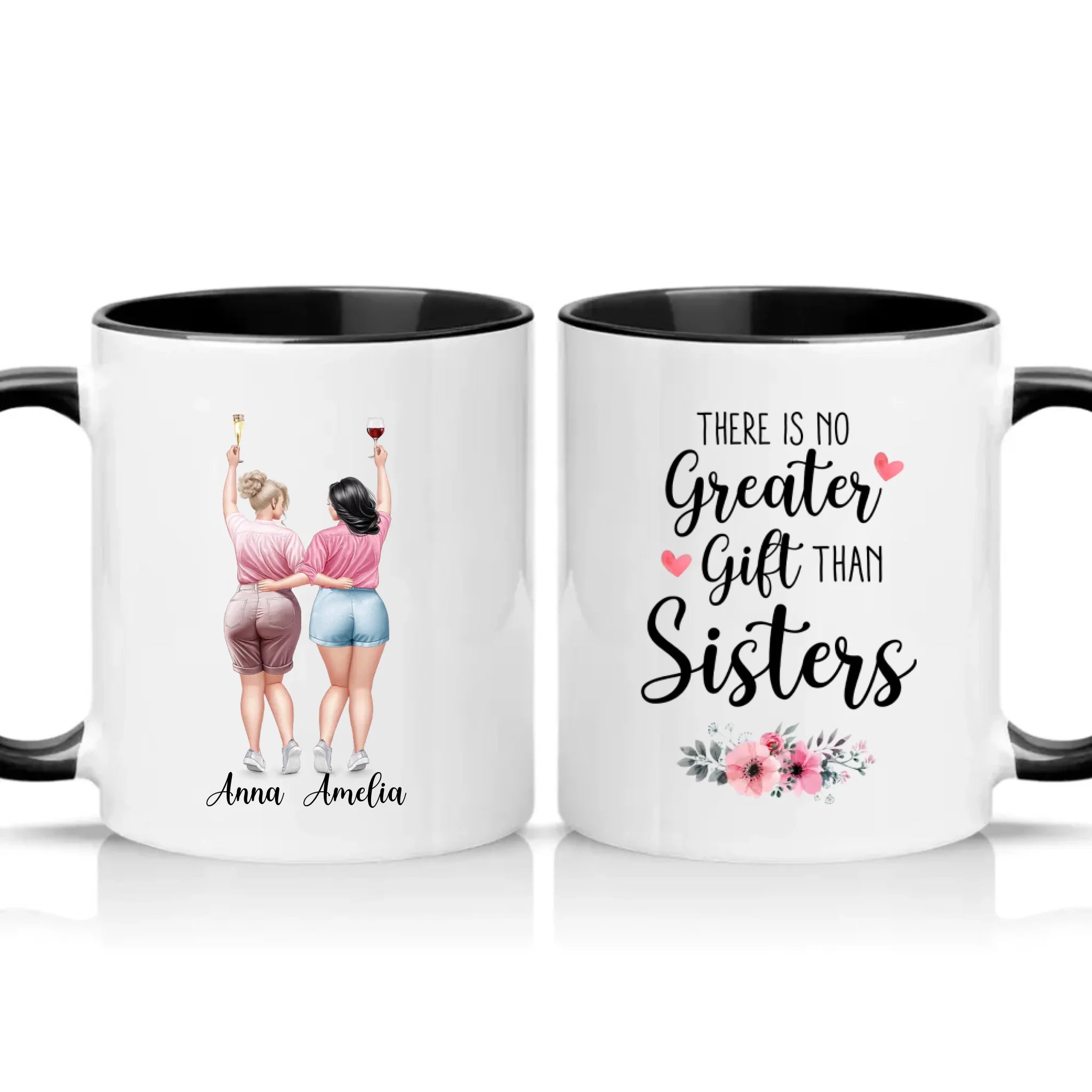 Two Tone 11oz Mug Black