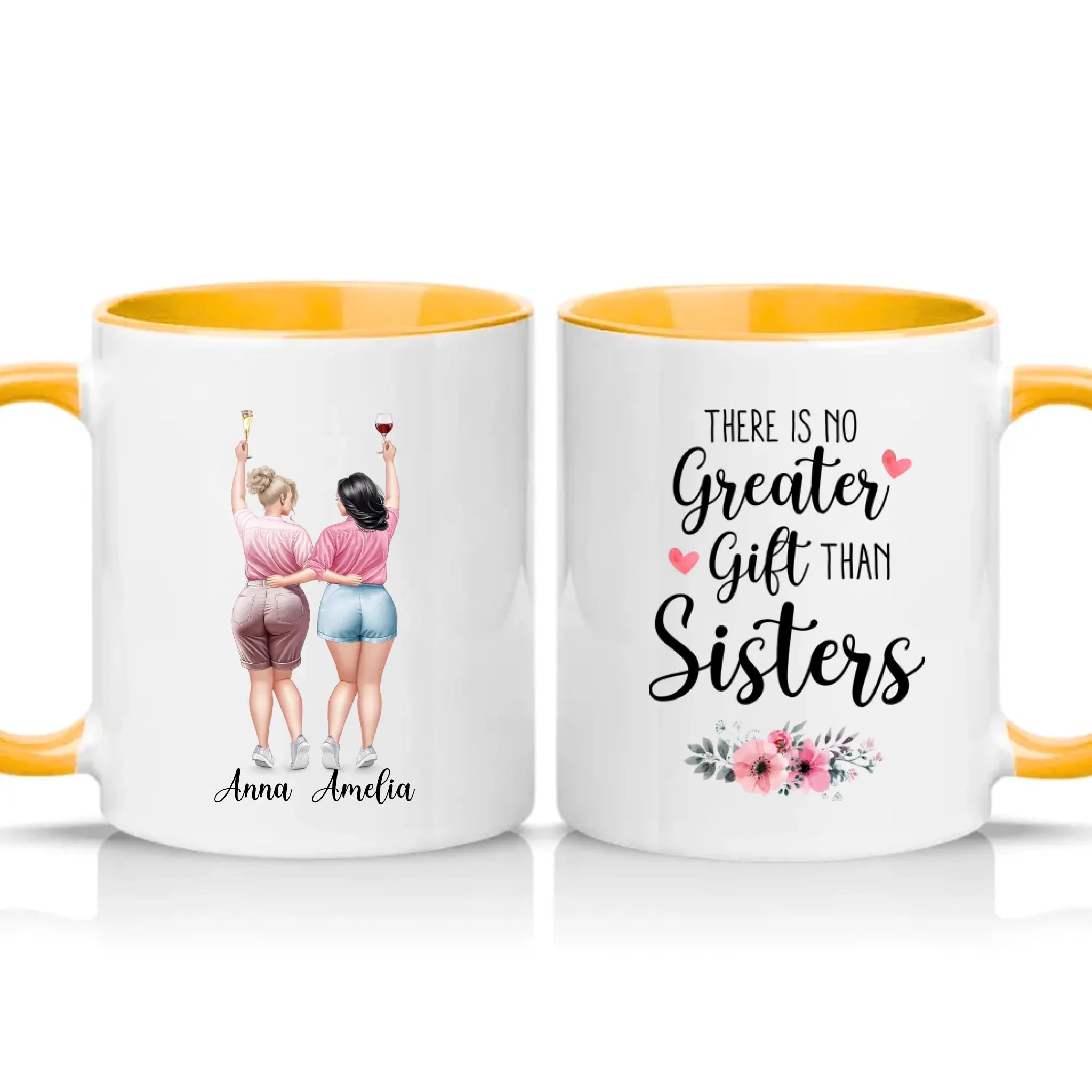 Two Tone 11oz Mug Golden Yellow