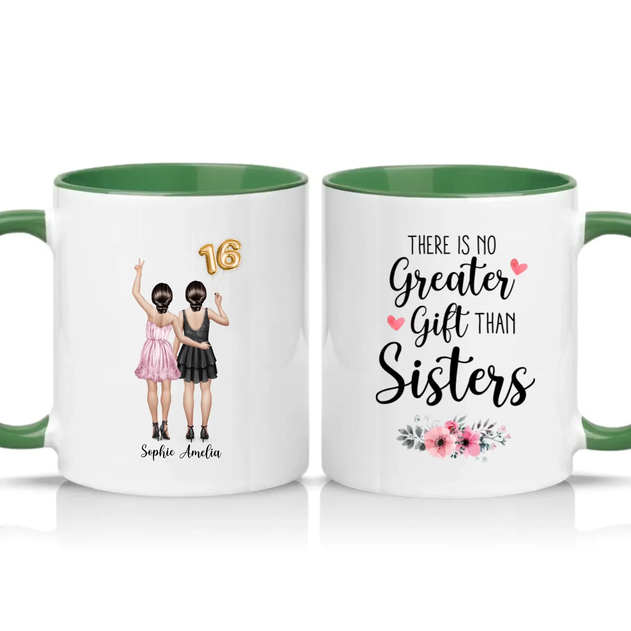 Two Tone 11oz Mug Racing Green