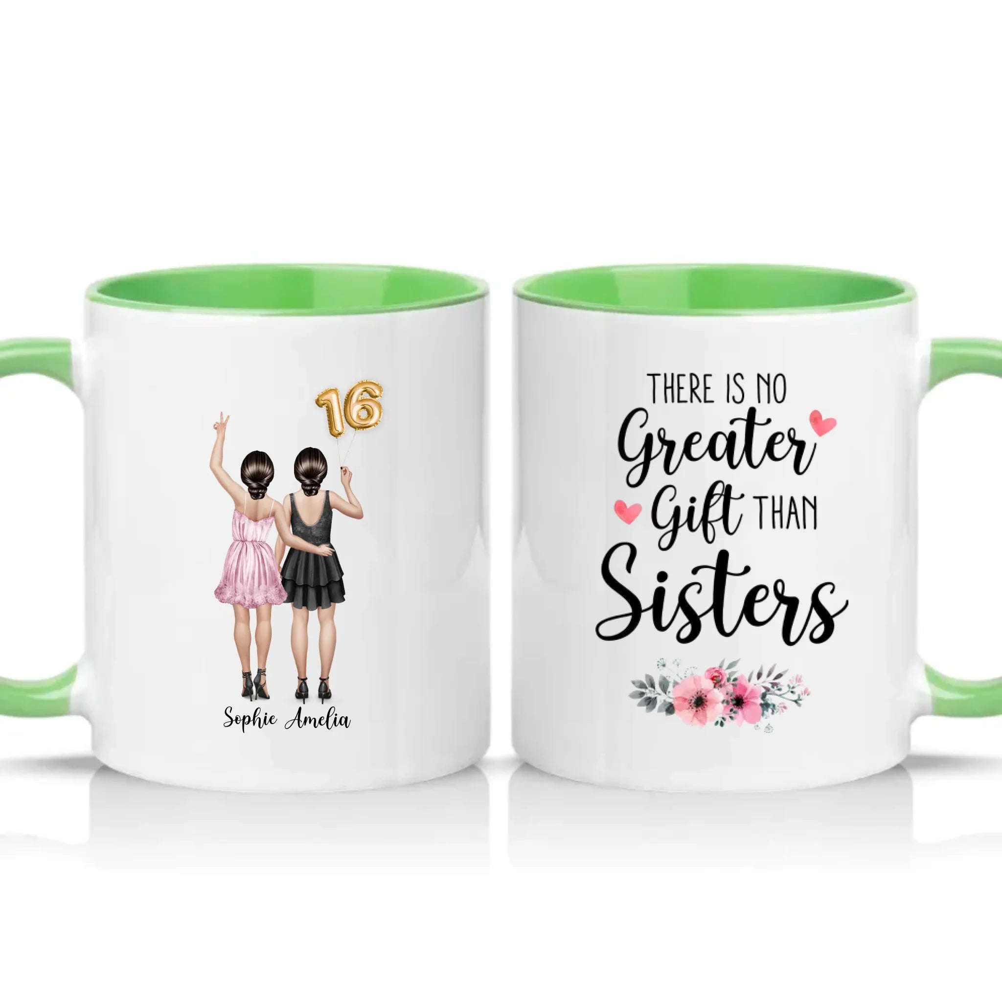 Two Tone 11oz Mug Green