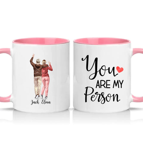 Two Tone 11oz Mug Pink