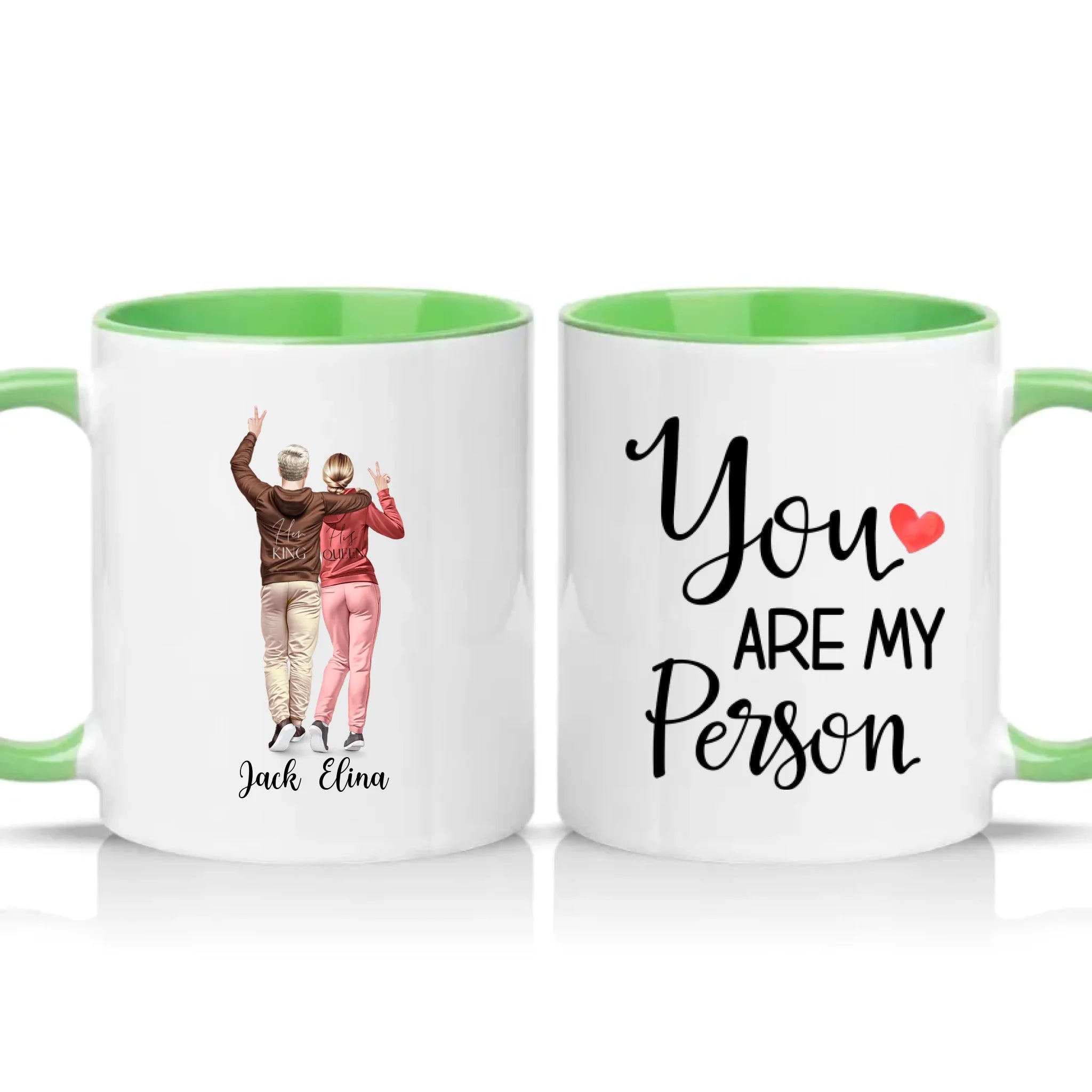 Two Tone 11oz Mug Green