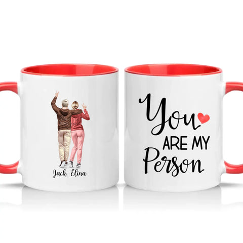 Two Tone 11oz Mug Red