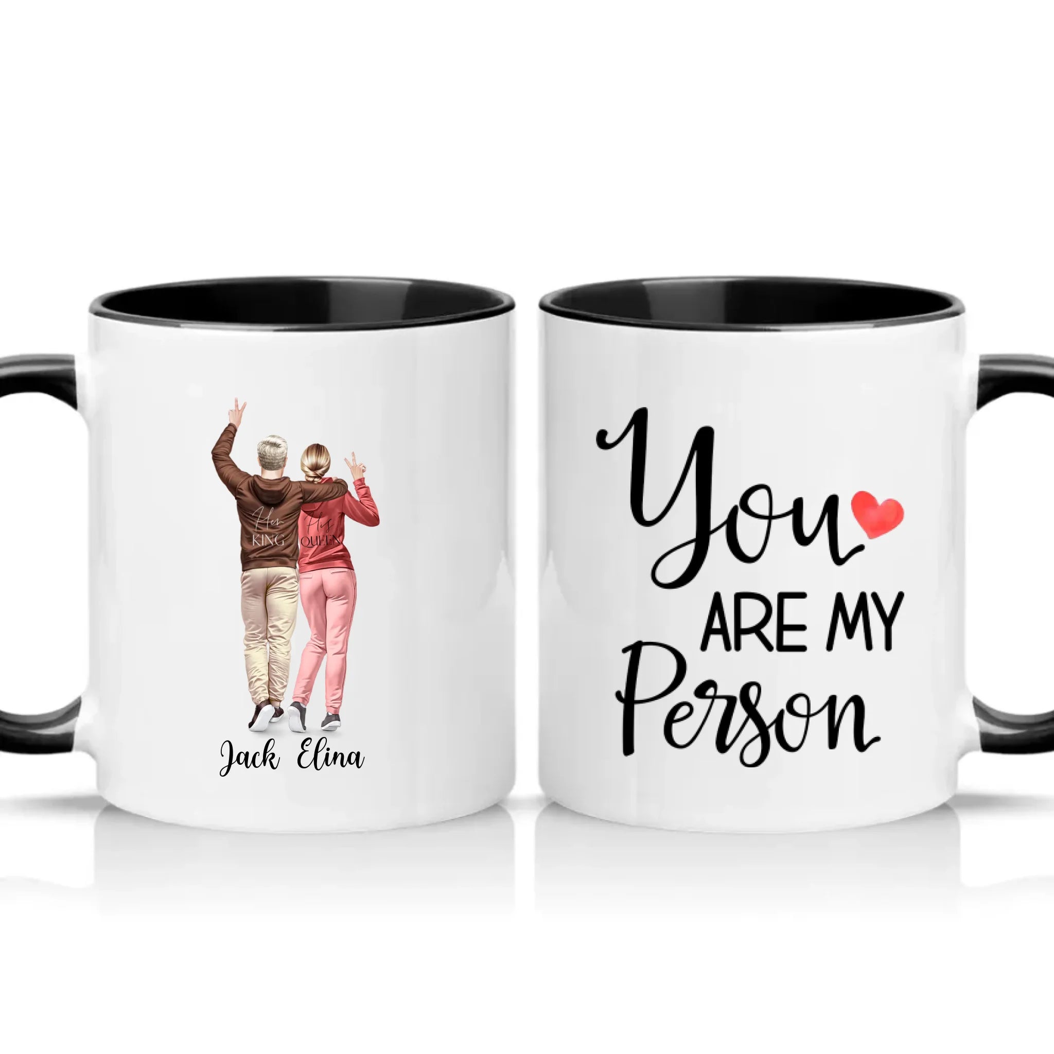 Two Tone 11oz Mug Black