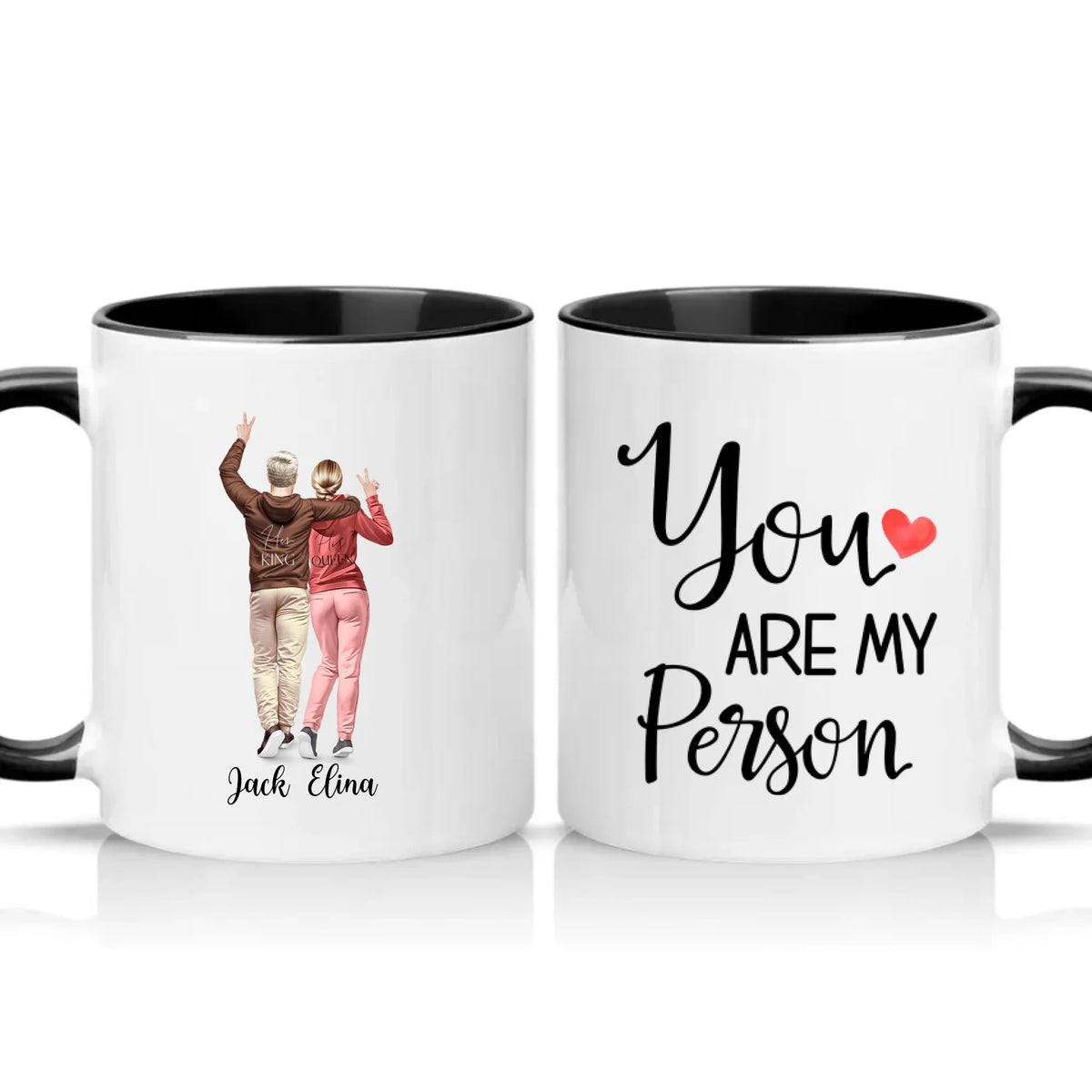 Two Tone 11oz Mug Black