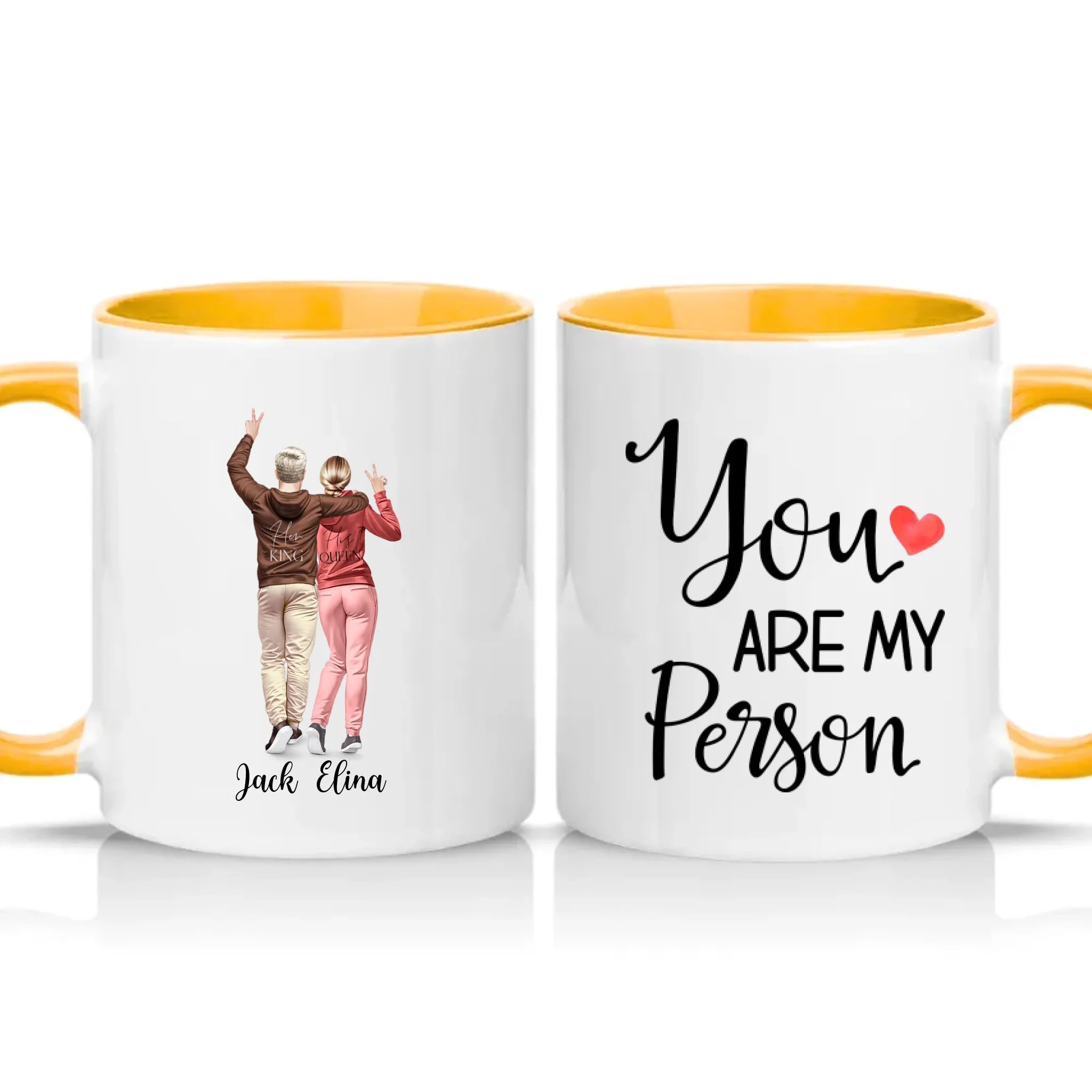 Two Tone 11oz Mug Golden Yellow