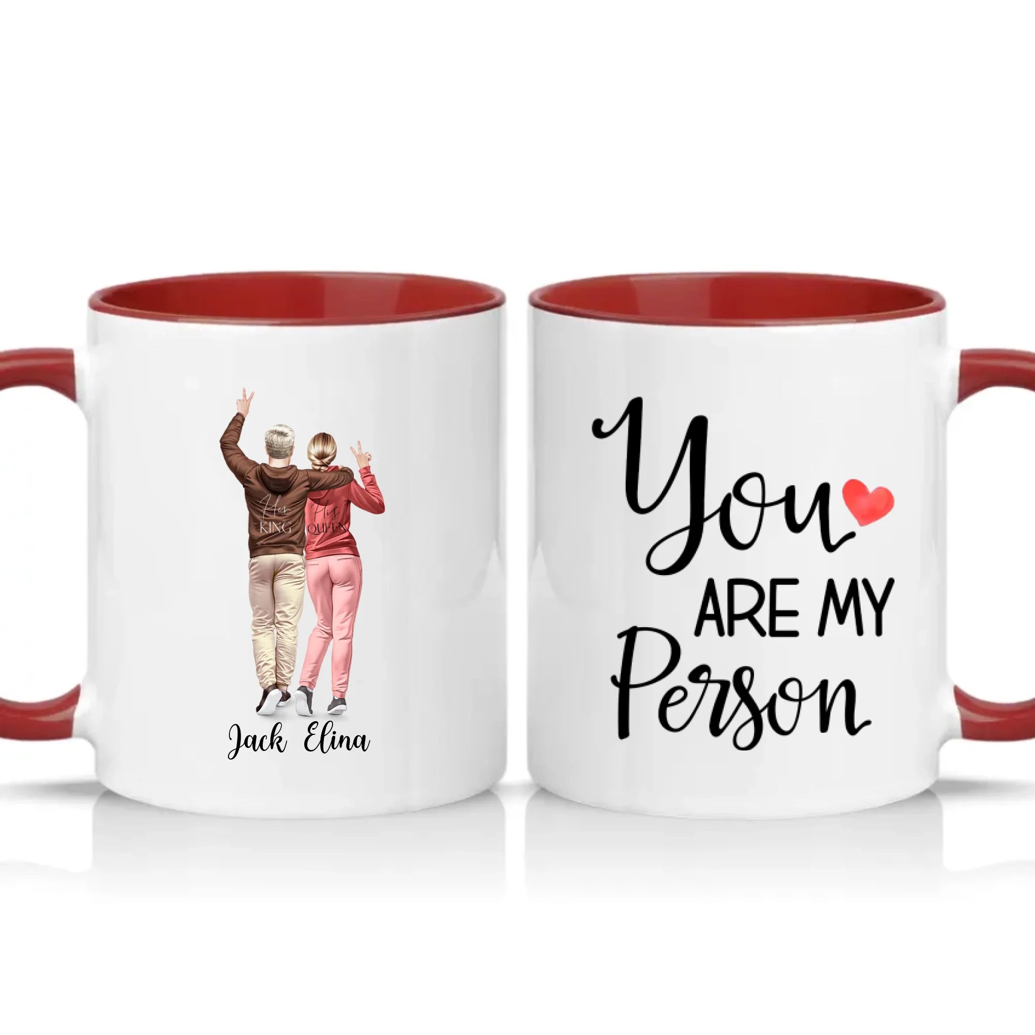 Two Tone 11oz Mug Burgundy