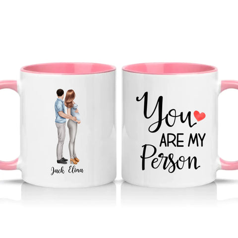 Two Tone 11oz Mug Pink