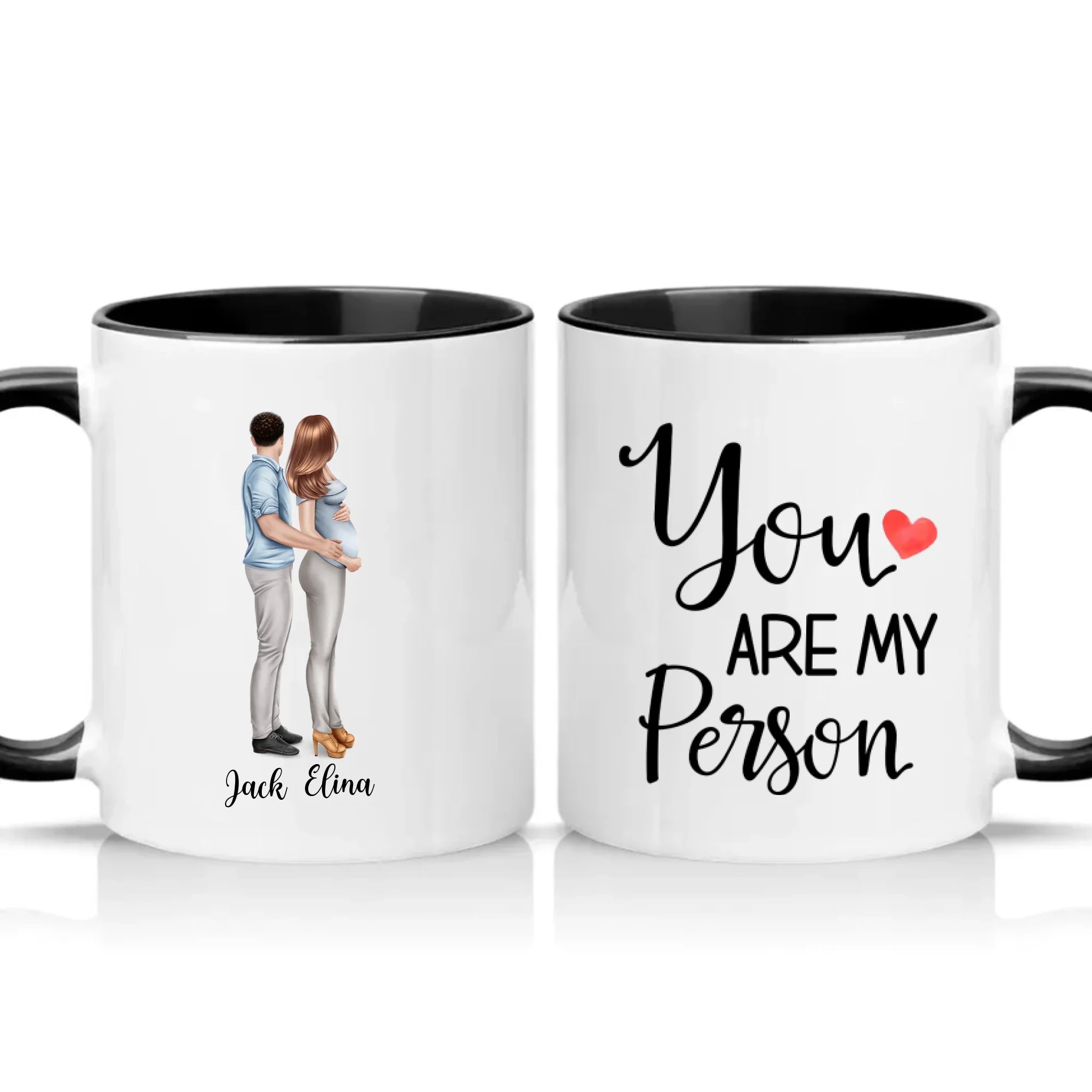 Two Tone 11oz Mug Black