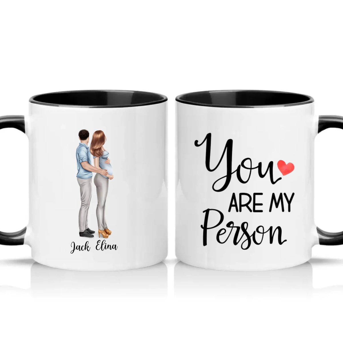 Two Tone 11oz Mug Black