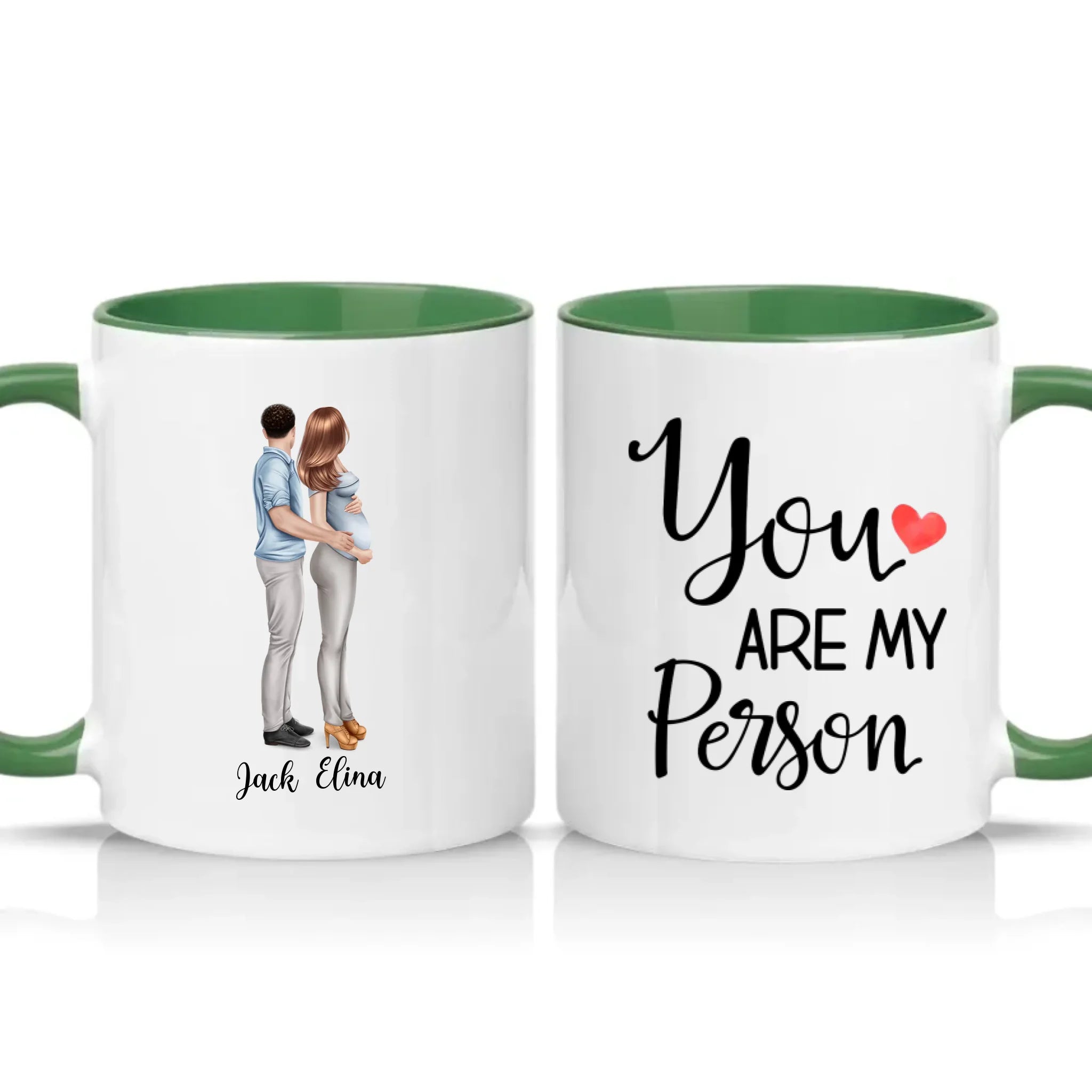 Two Tone 11oz Mug Racing Green