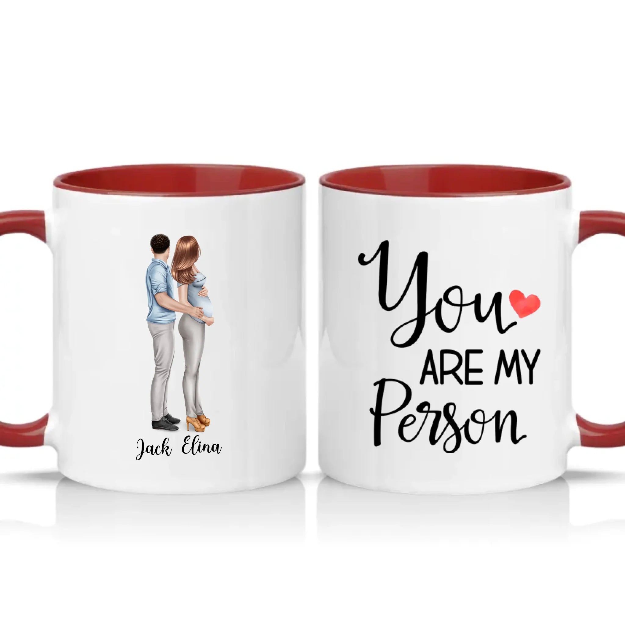 Two Tone 11oz Mug Burgundy