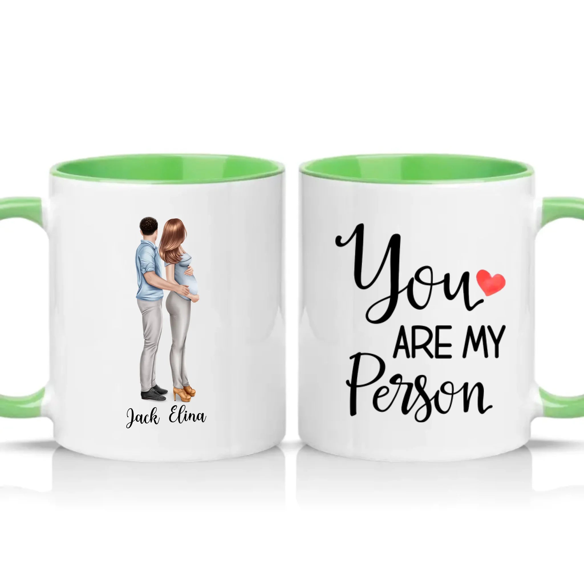 Two Tone 11oz Mug Green