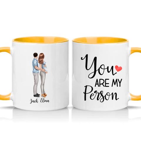 Two Tone 11oz Mug Golden Yellow