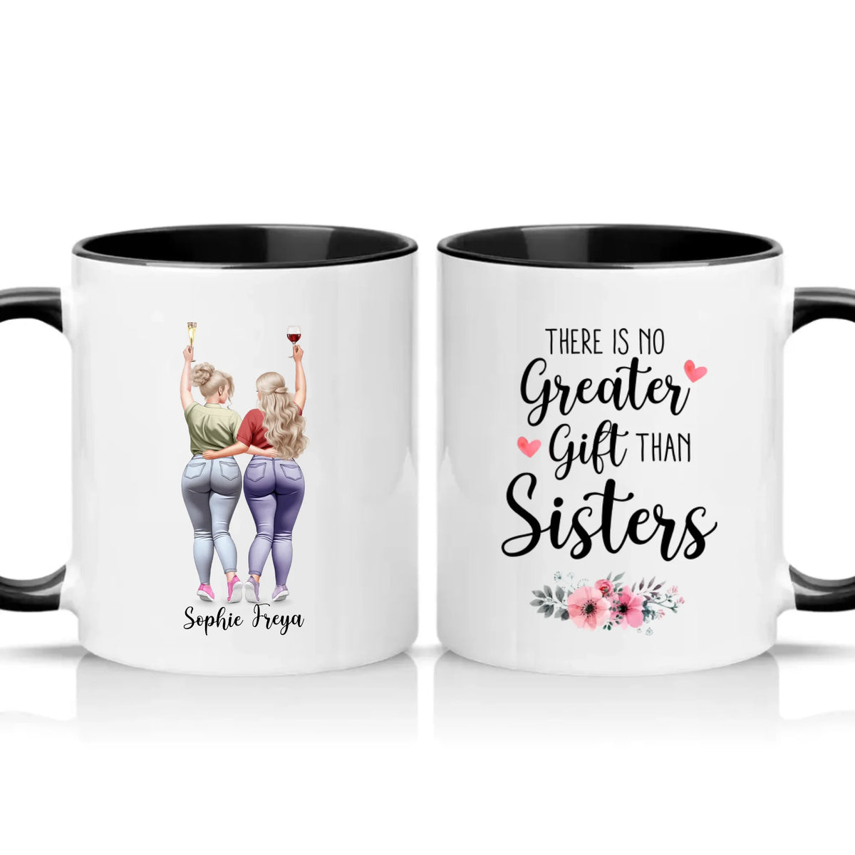 Two Tone 11oz Mug Black