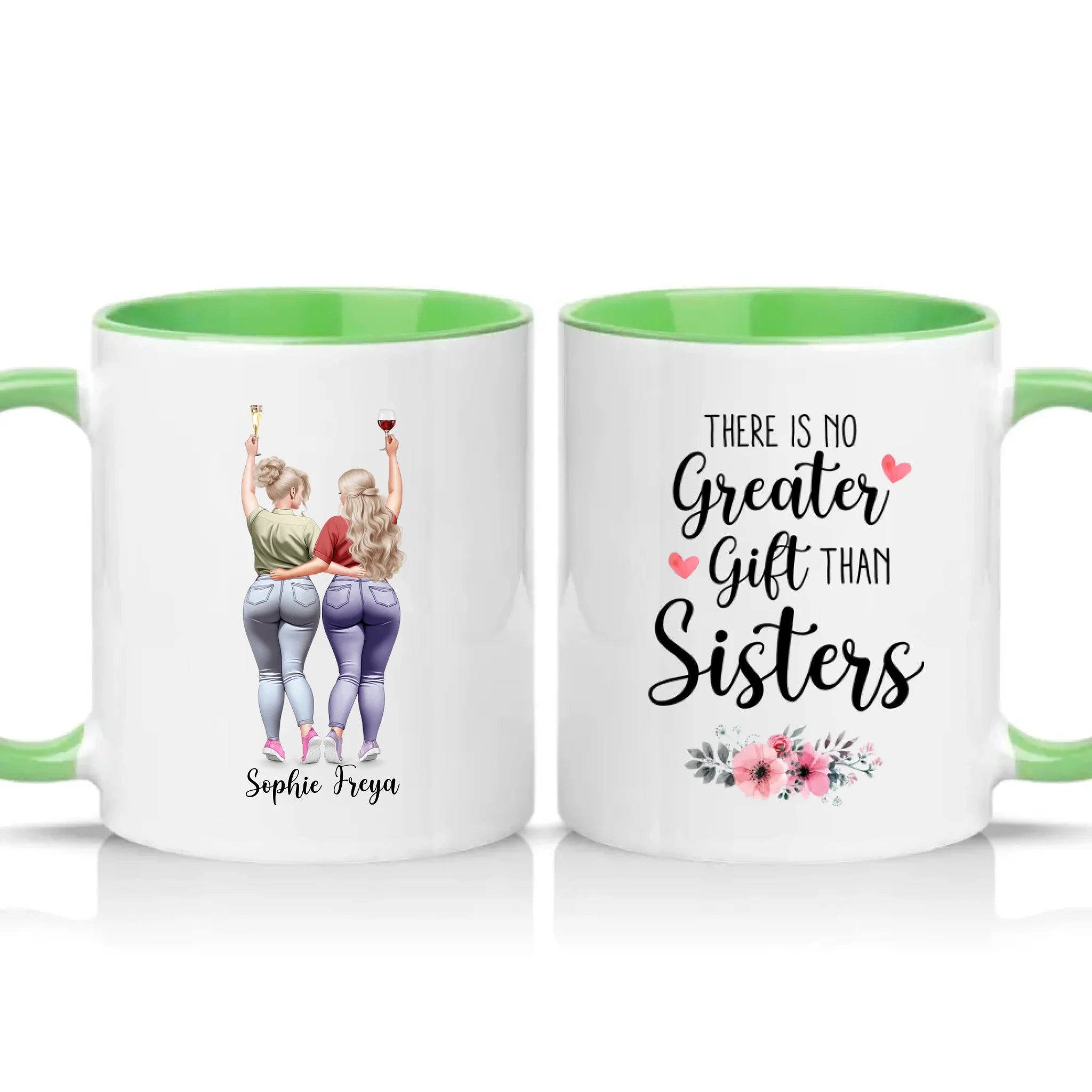 Two Tone 11oz Mug Green