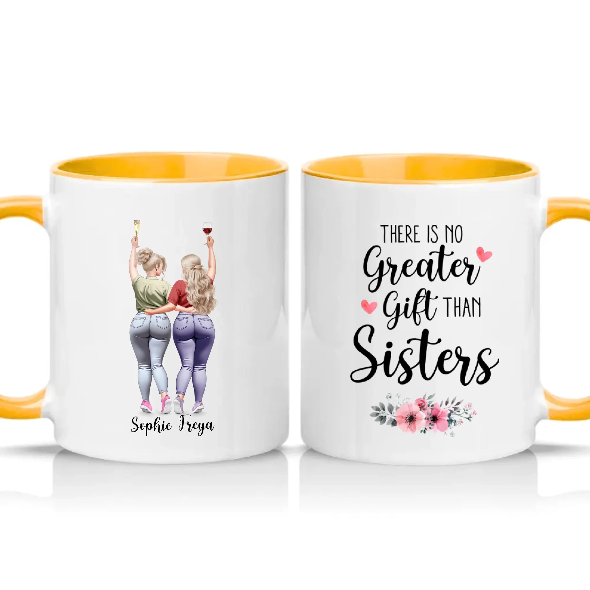 Two Tone 11oz Mug Golden Yellow