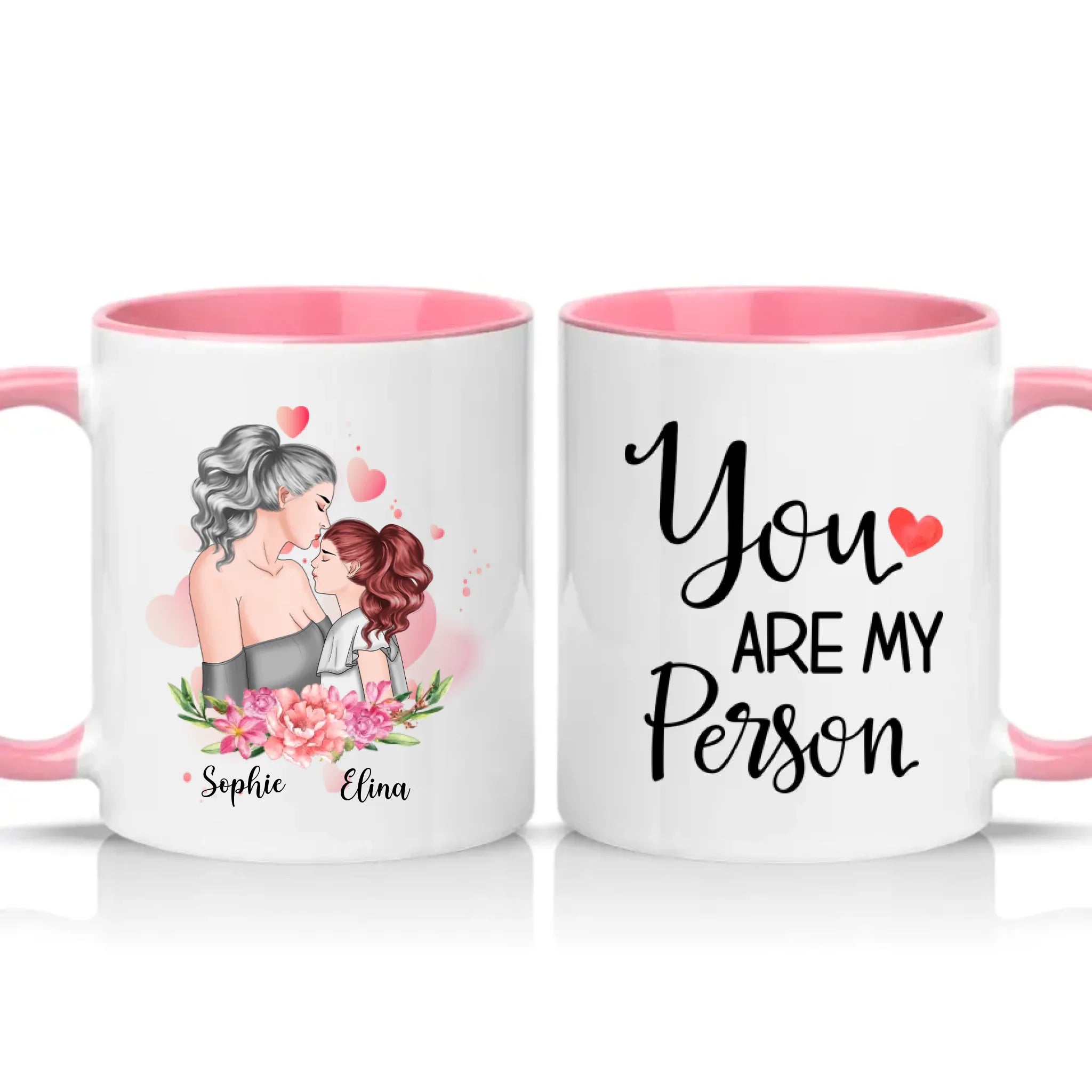 Two Tone 11oz Mug Pink