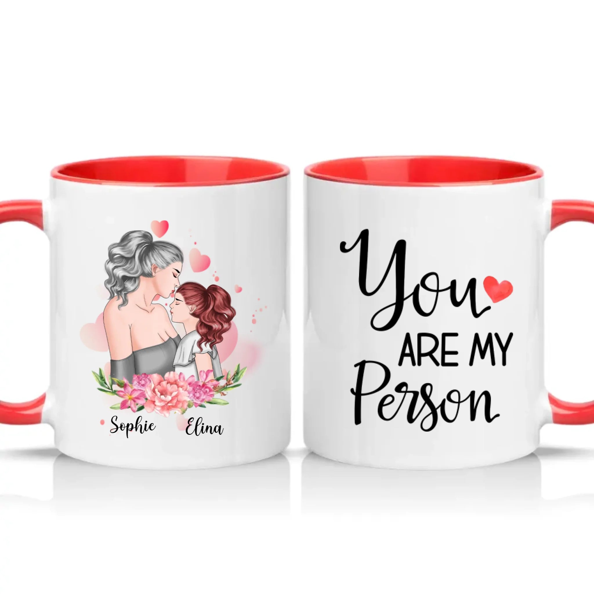 Two Tone 11oz Mug Red