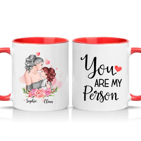 Two Tone 11oz Mug Red