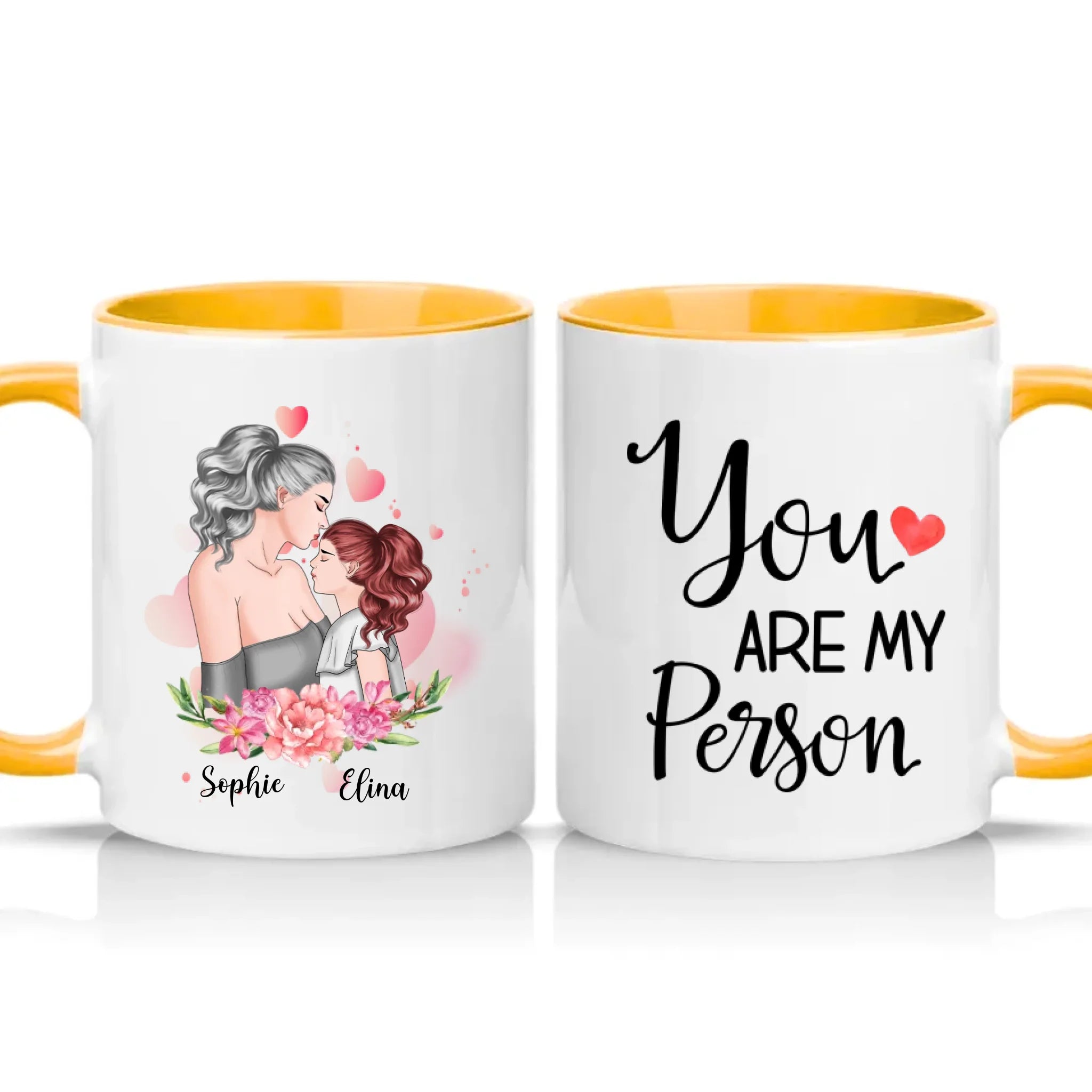 Two Tone 11oz Mug Golden Yellow