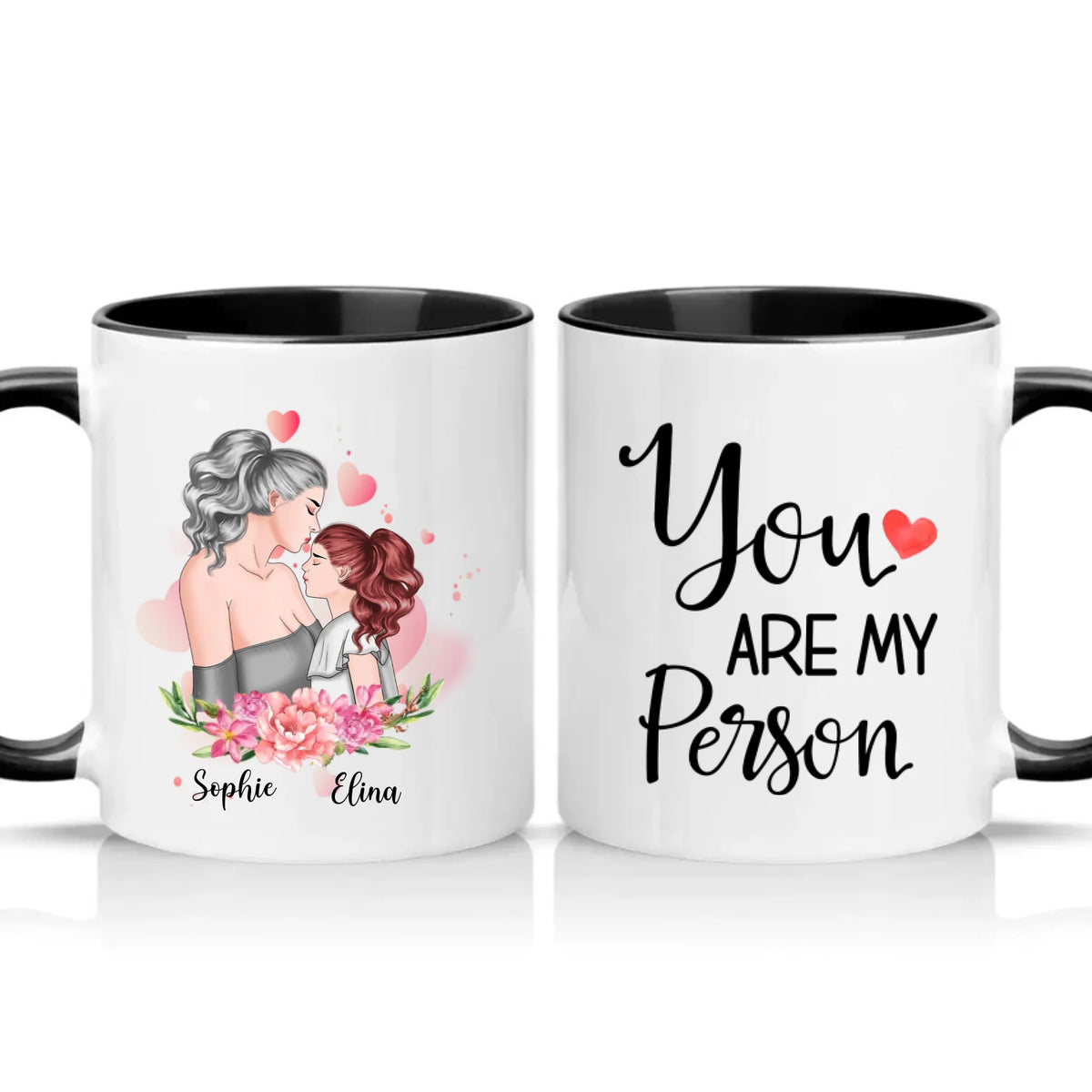 Two Tone 11oz Mug Black