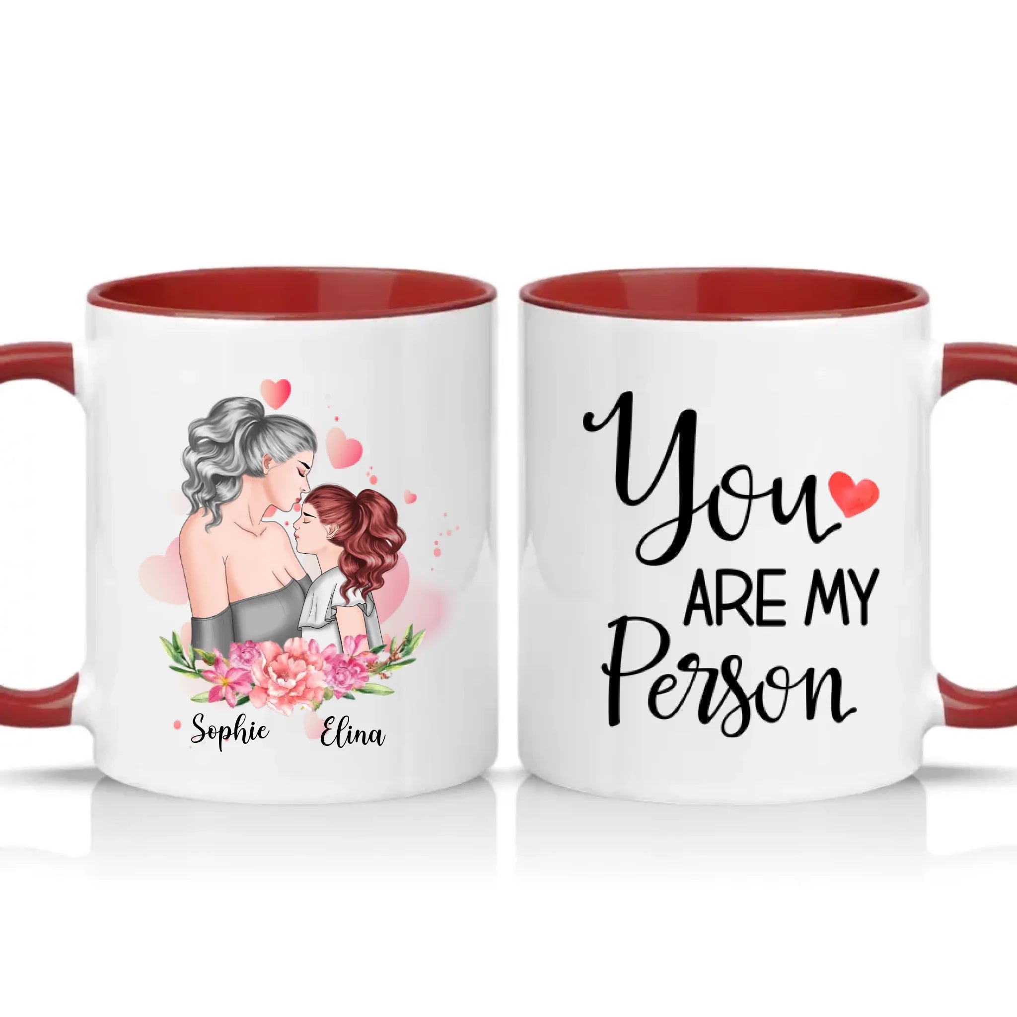 Two Tone 11oz Mug Burgundy