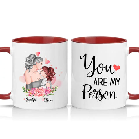 Two Tone 11oz Mug Burgundy