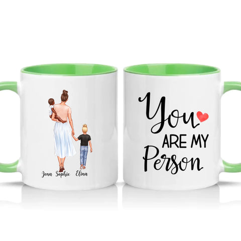 Two Tone 11oz Mug Green