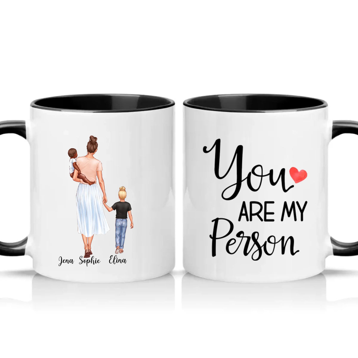 Two Tone 11oz Mug Black